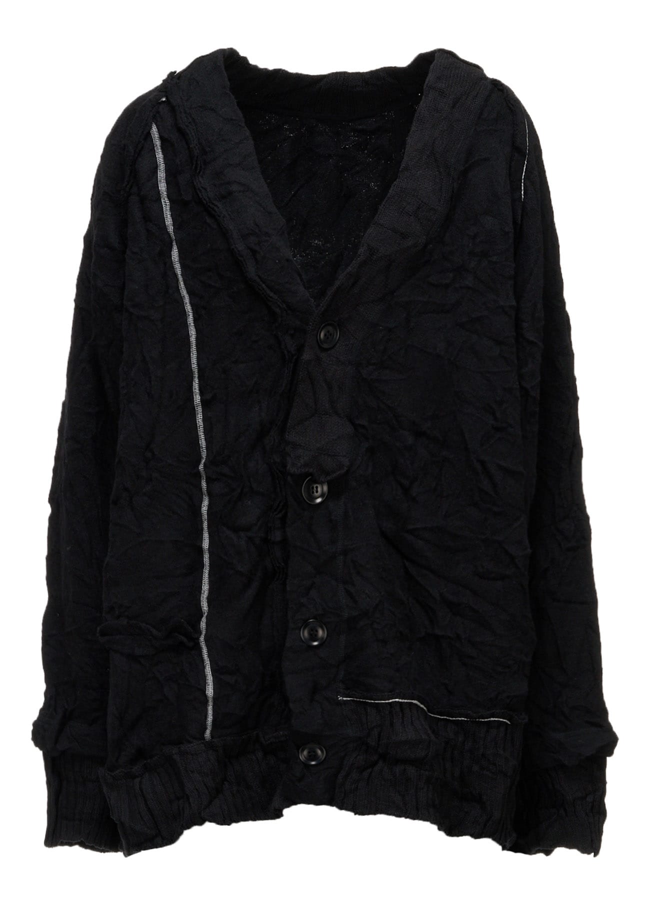 MILLED JERSEY V NECK CARDIGAN