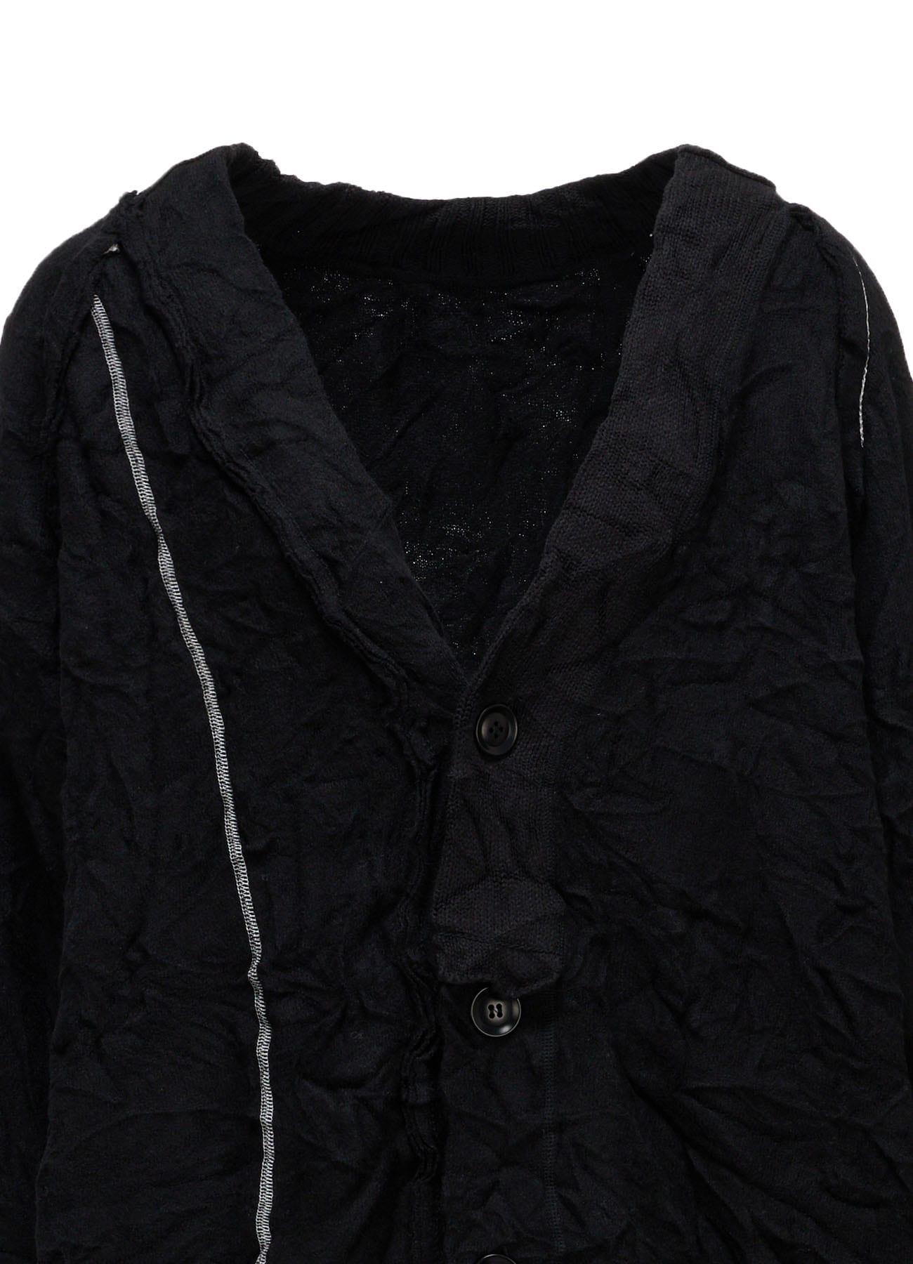 MILLED JERSEY V NECK CARDIGAN