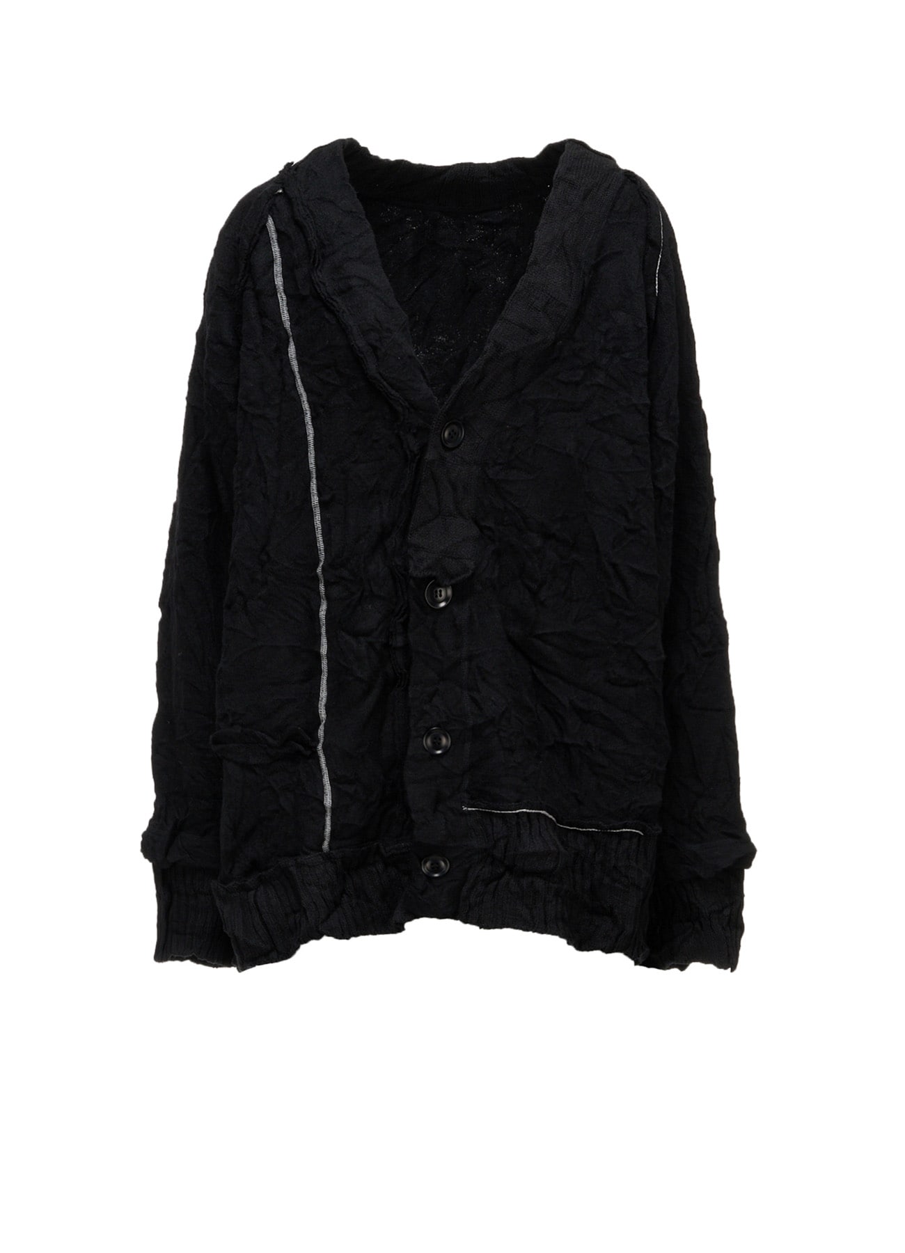 MILLED JERSEY V NECK CARDIGAN