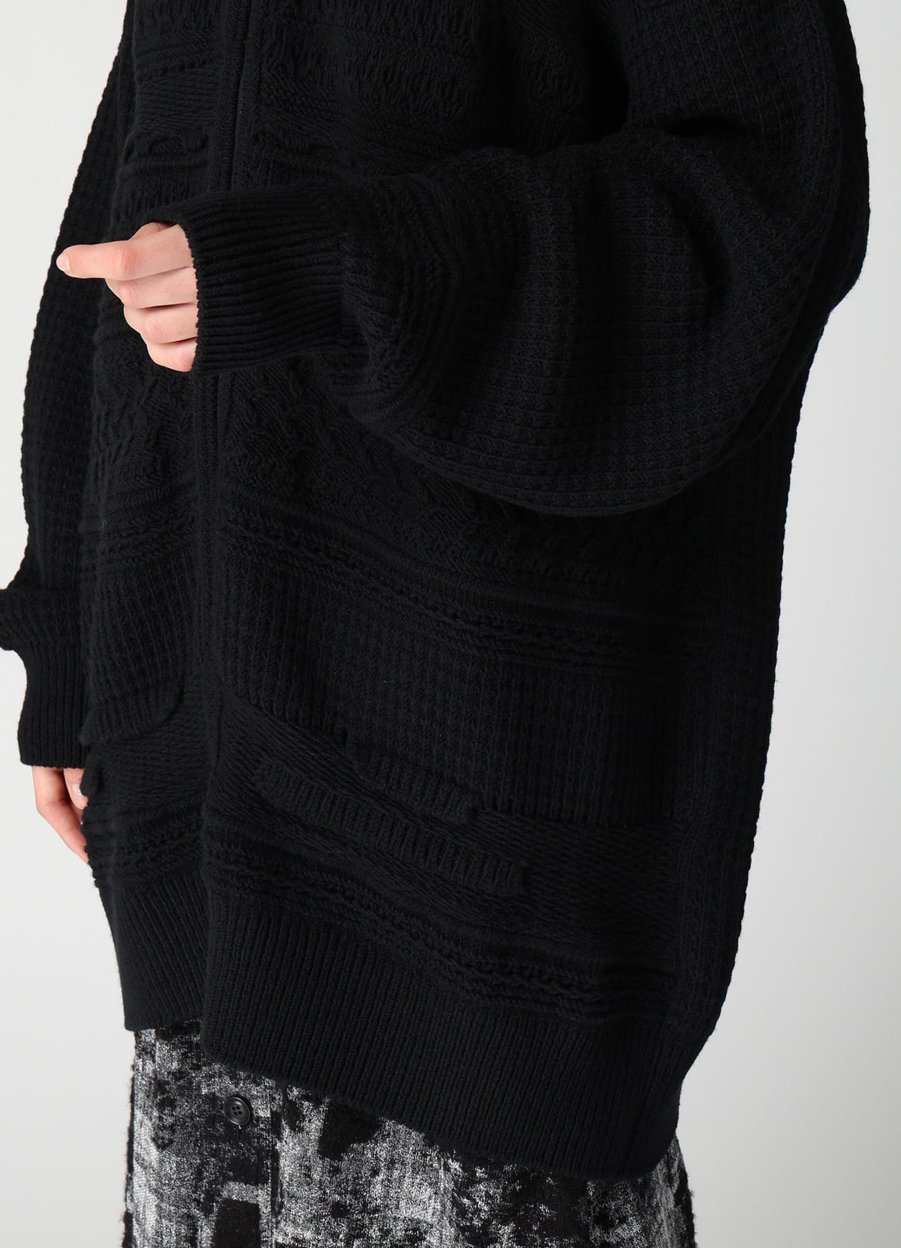 5G KNIT ZIP-UP PULLOVER(S Black): Y's｜THE SHOP YOHJI YAMAMOTO