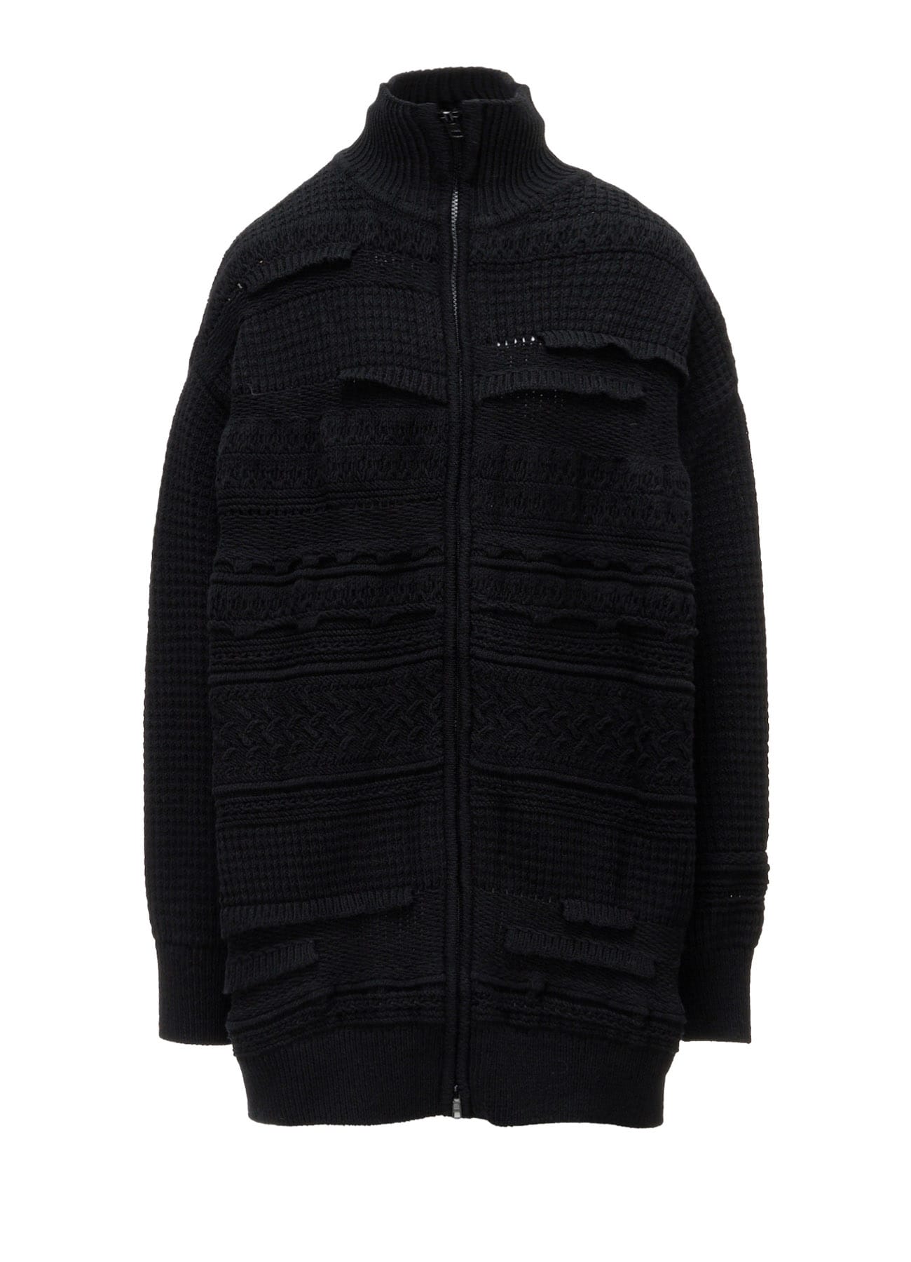 5G KNIT ZIP-UP PULLOVER(S Black): Y's｜THE SHOP YOHJI YAMAMOTO