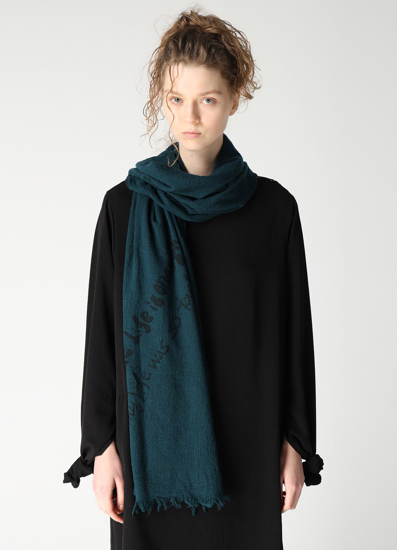 "ONE LIFE" WOOL BIG SCARF