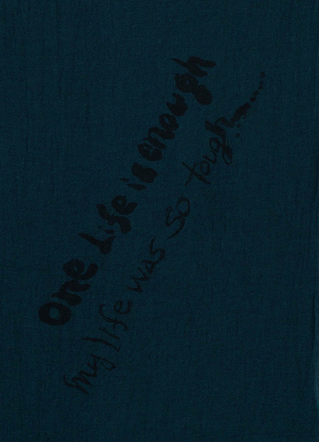 "ONE LIFE" WOOL BIG SCARF
