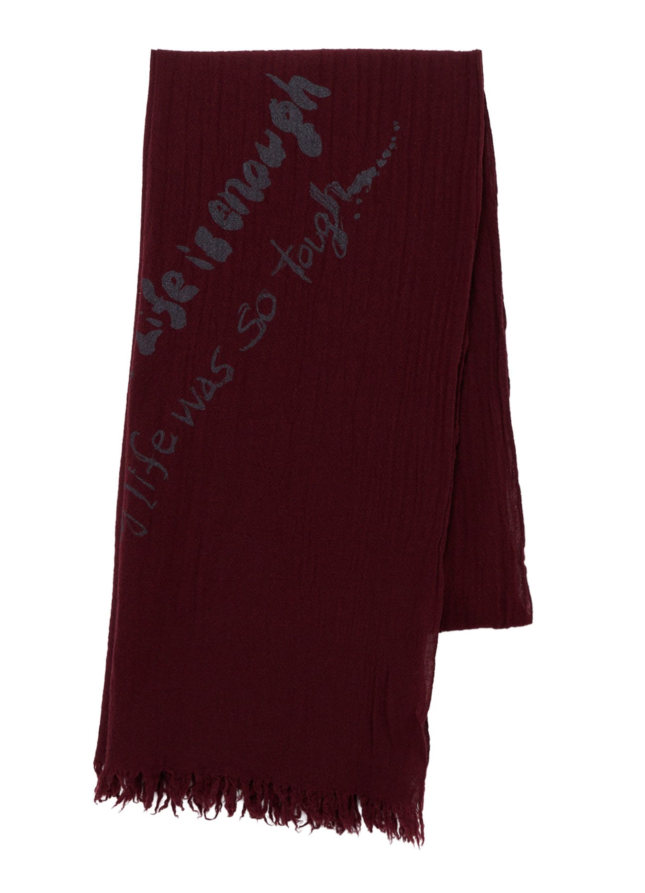 "ONE LIFE" WOOL BIG SCARF