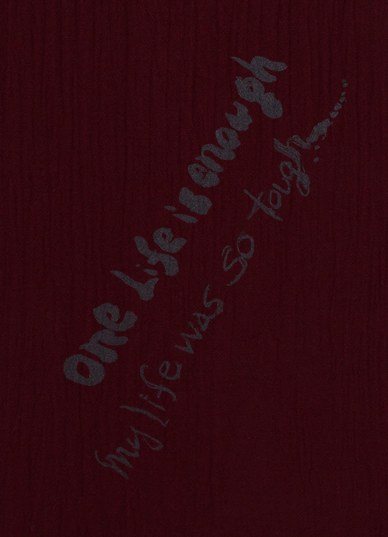 "ONE LIFE" WOOL BIG SCARF