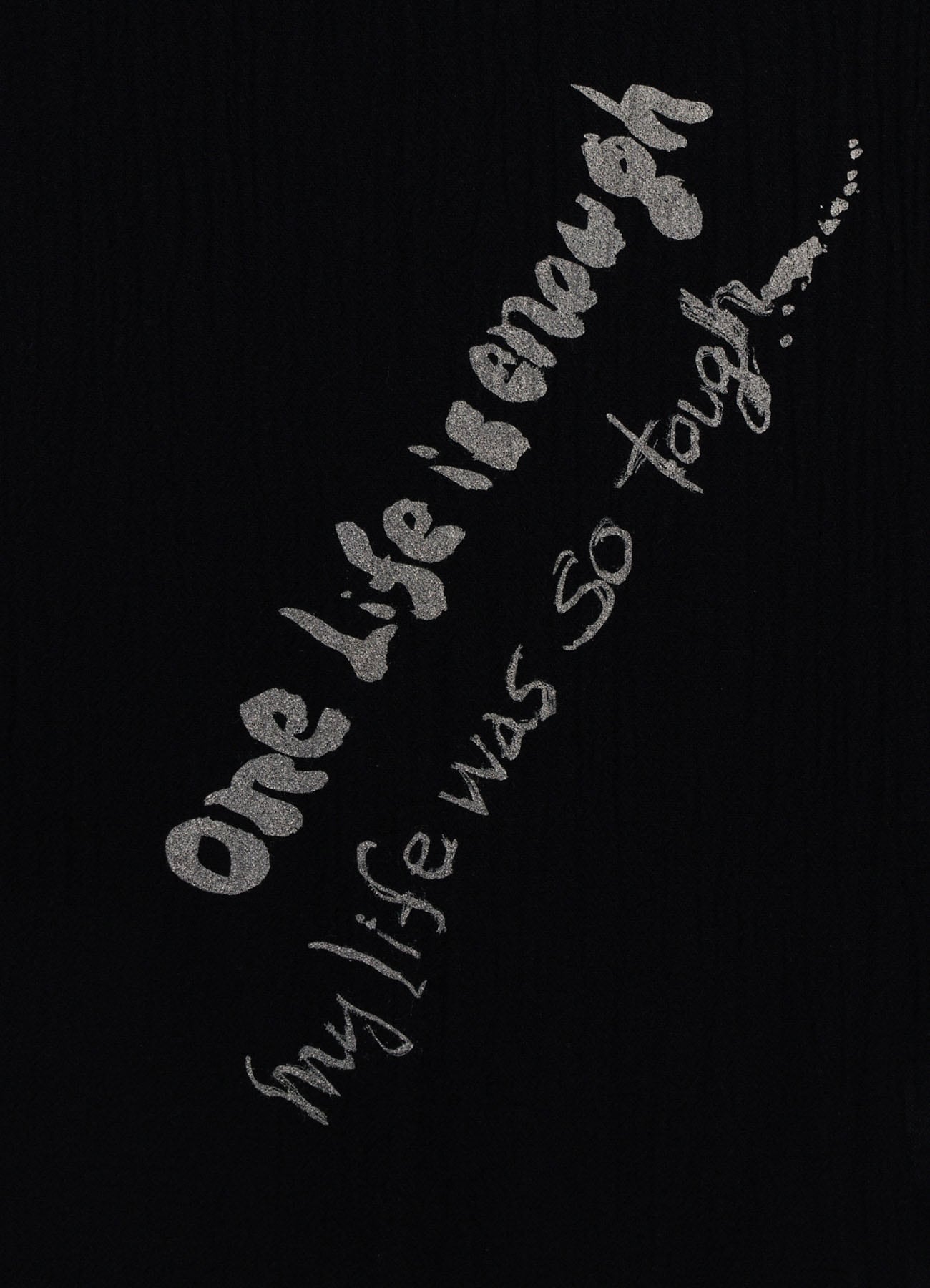 "ONE LIFE" WOOL BIG SCARF