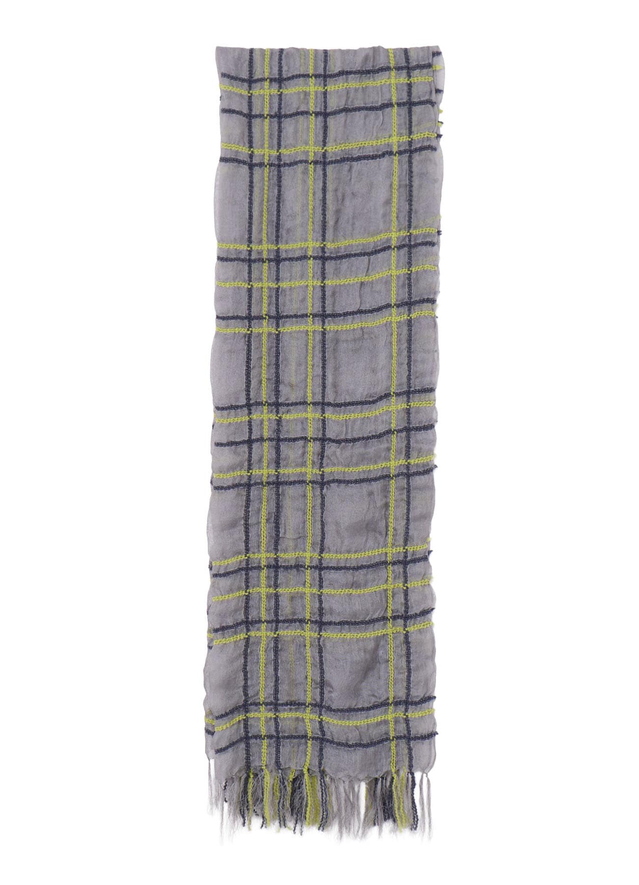 WOOL/SILK PLAID SCARF