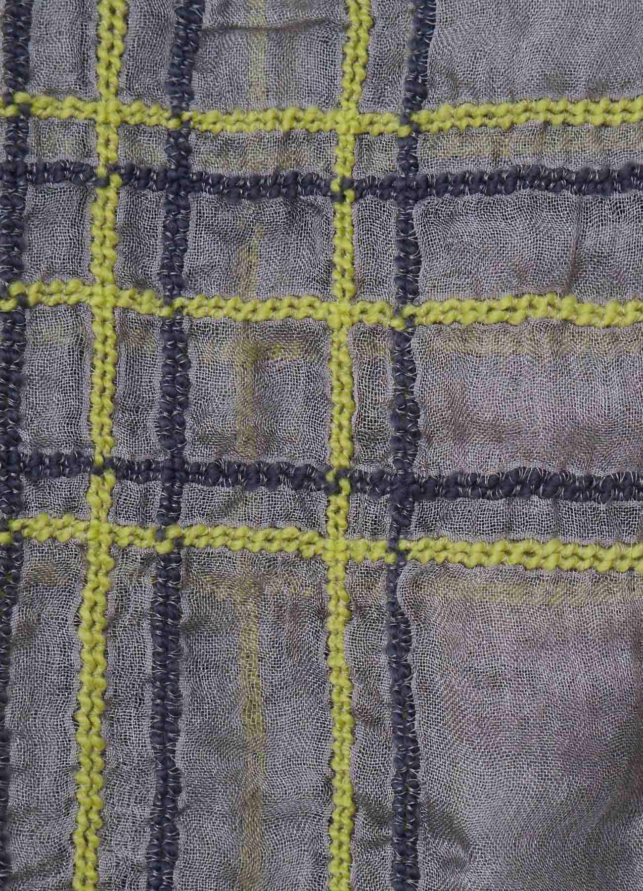 WOOL/SILK PLAID SCARF