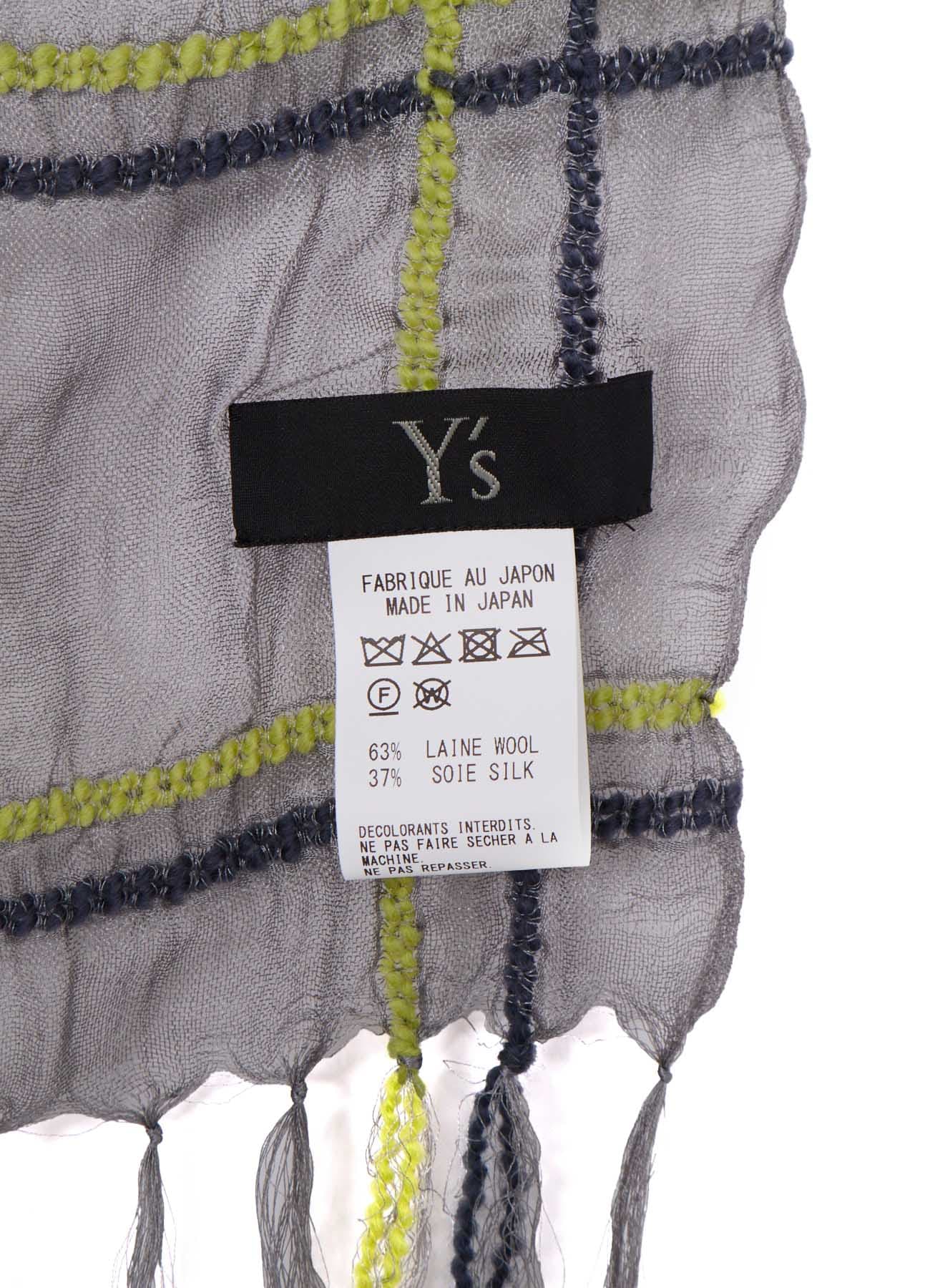 WOOL/SILK PLAID SCARF