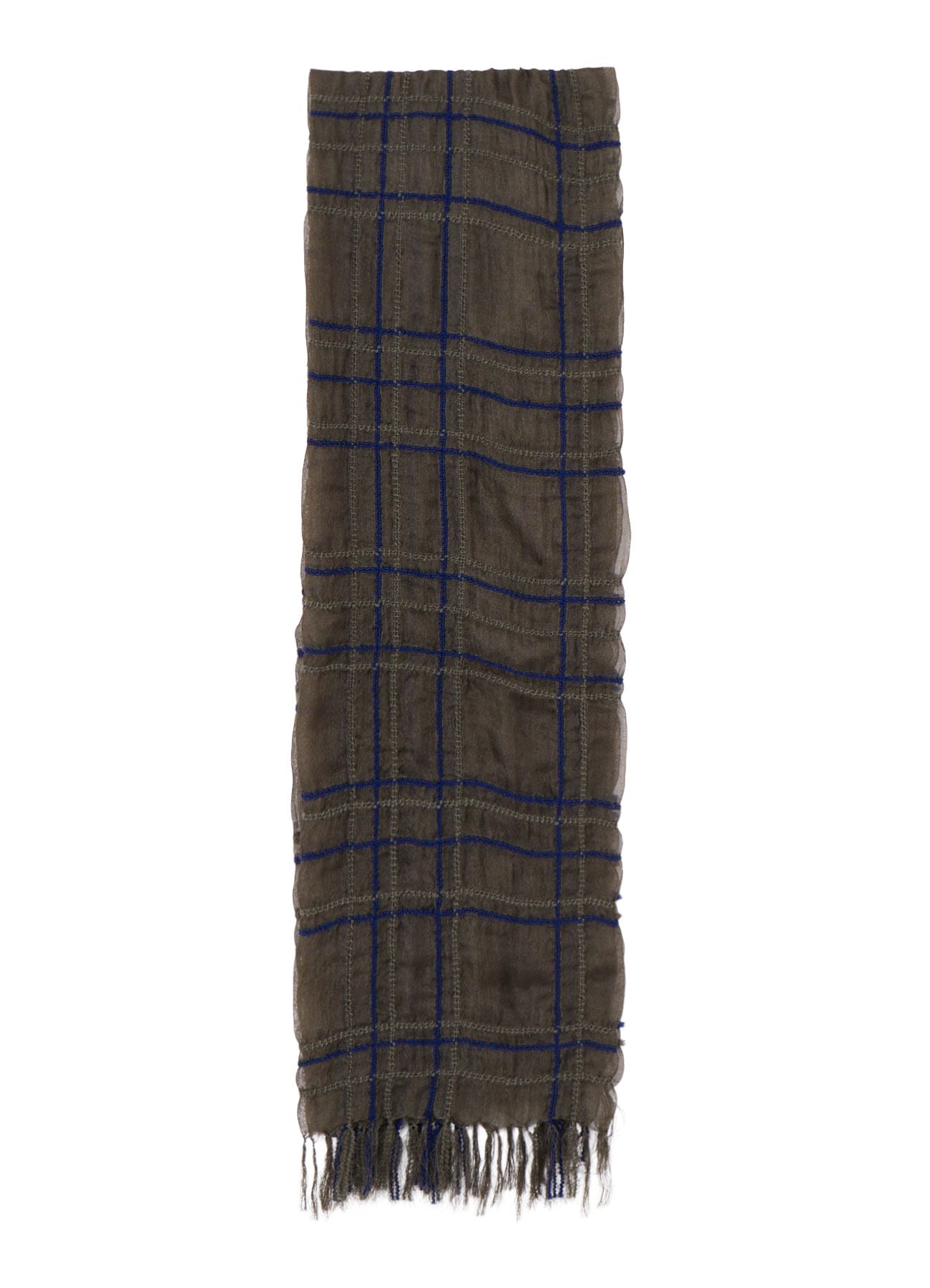 WOOL/SILK PLAID SCARF
