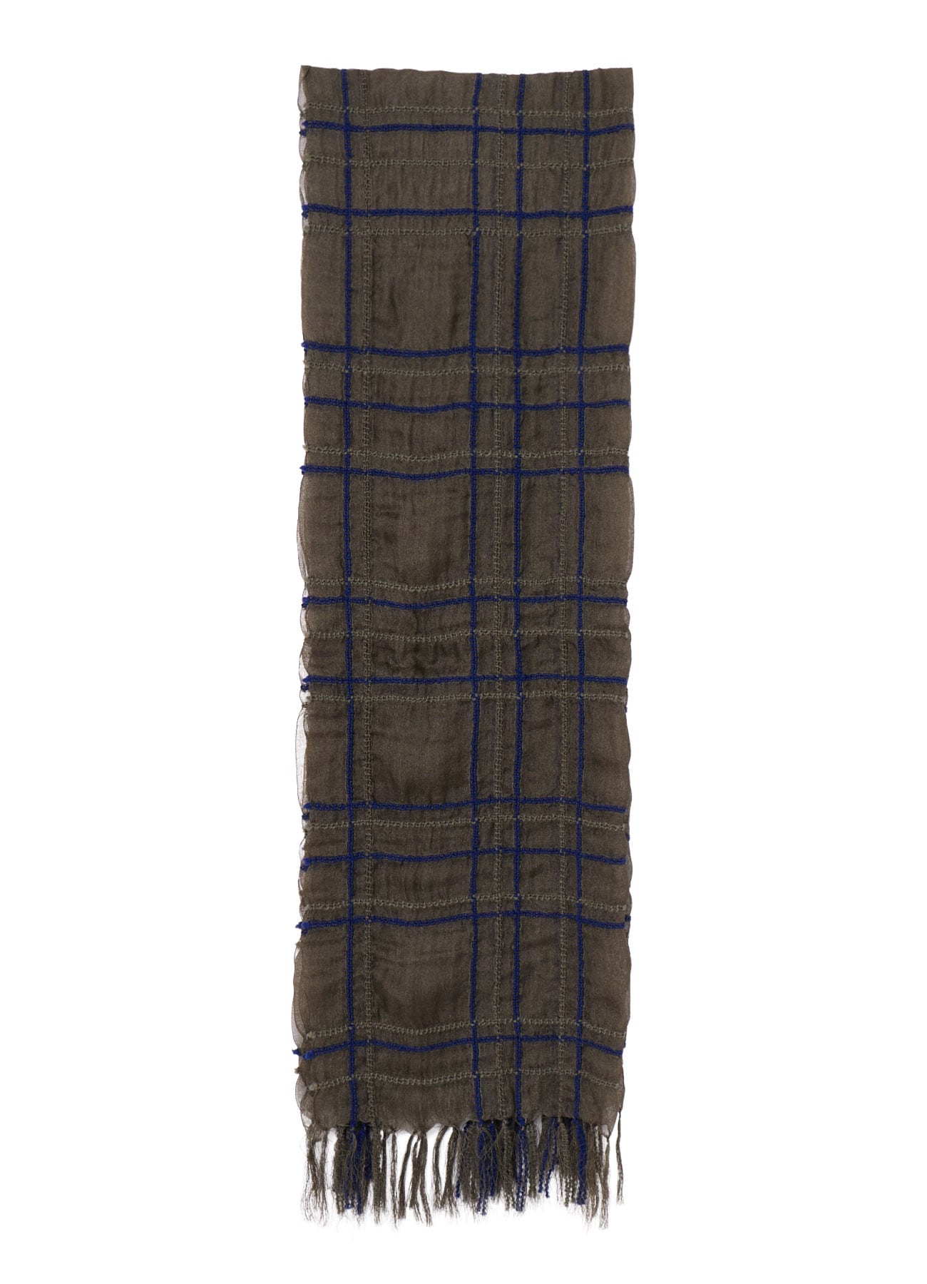 WOOL/SILK PLAID SCARF