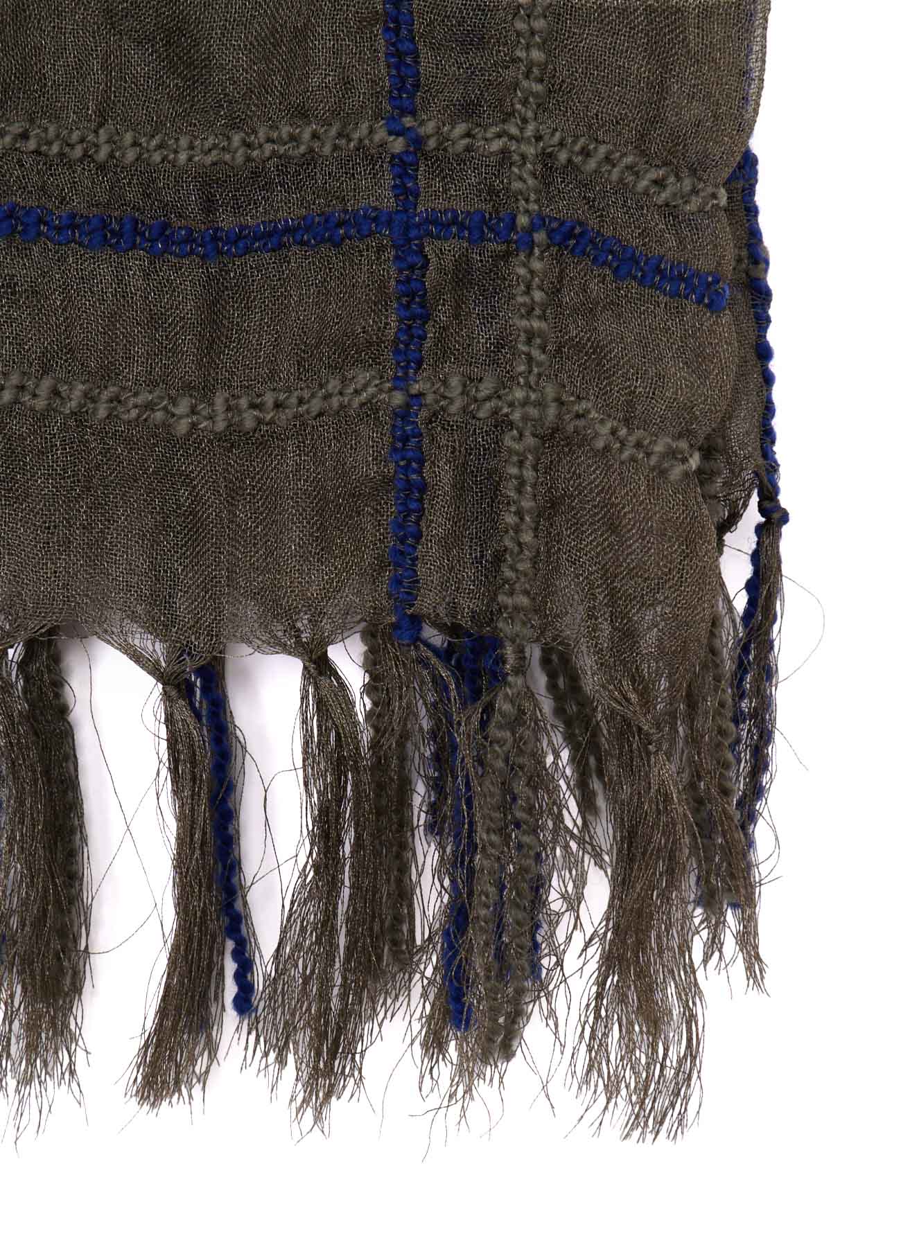 WOOL/SILK PLAID SCARF