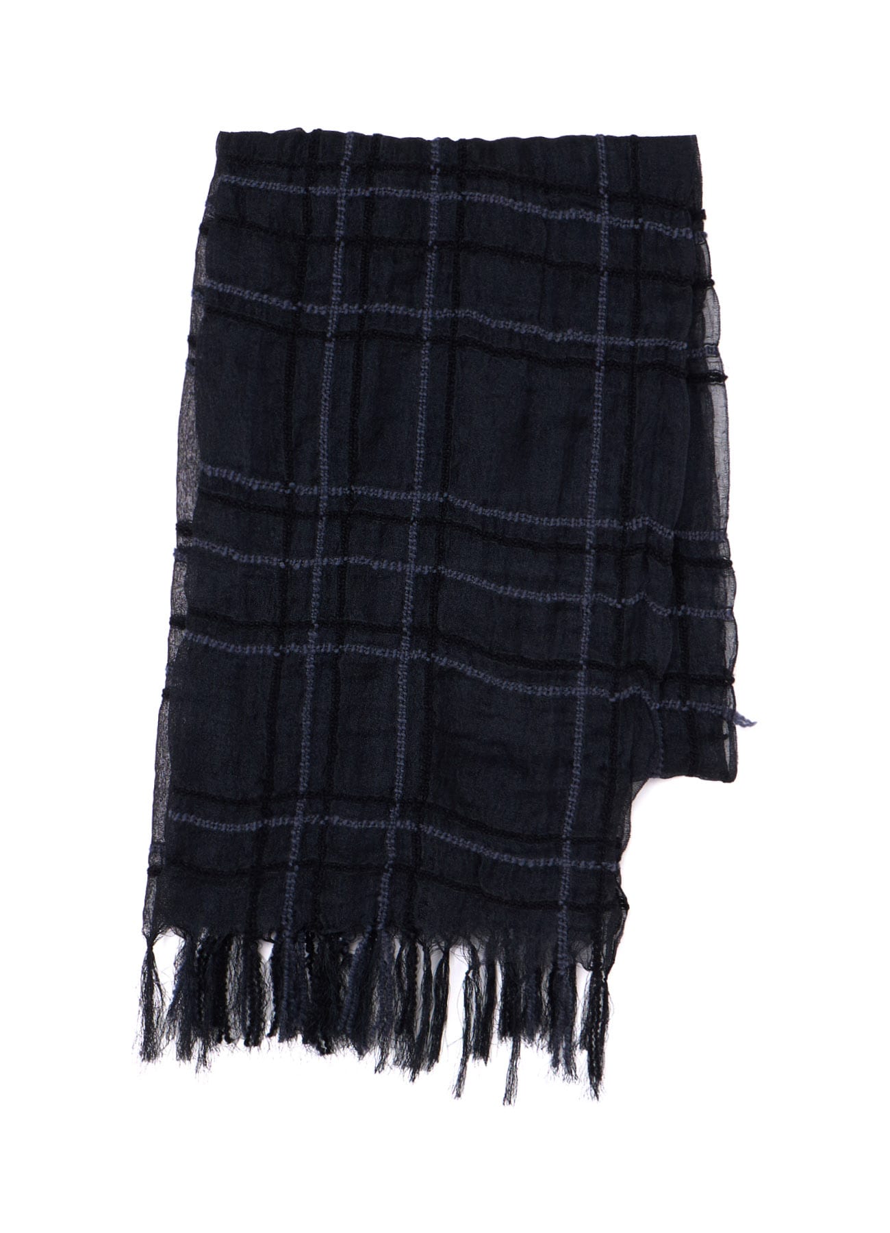 WOOL/SILK PLAID SCARF