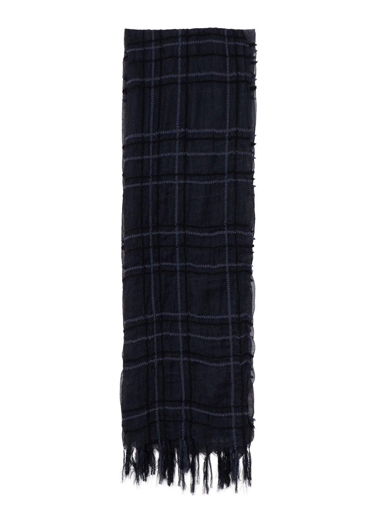 WOOL/SILK PLAID SCARF