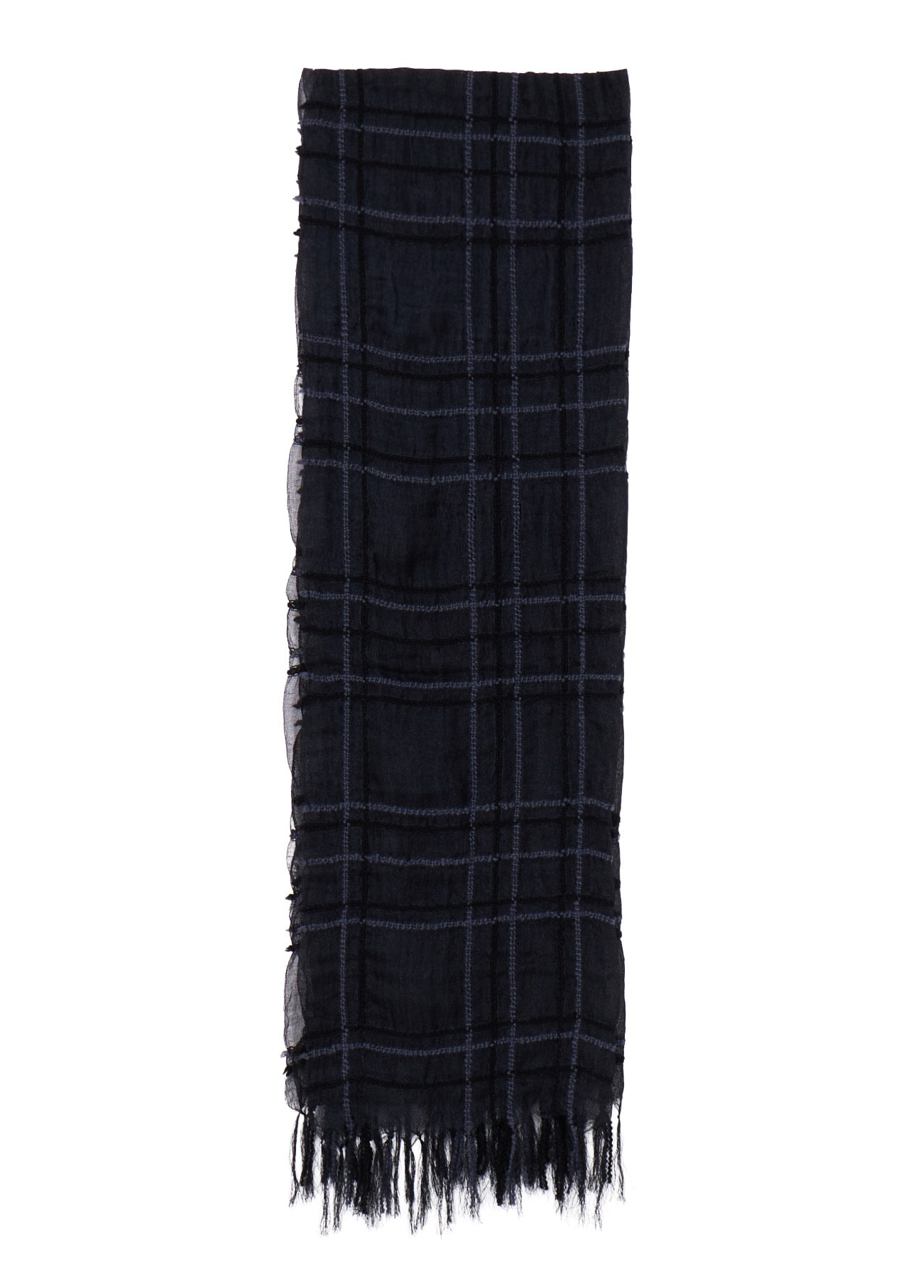 WOOL/SILK PLAID SCARF
