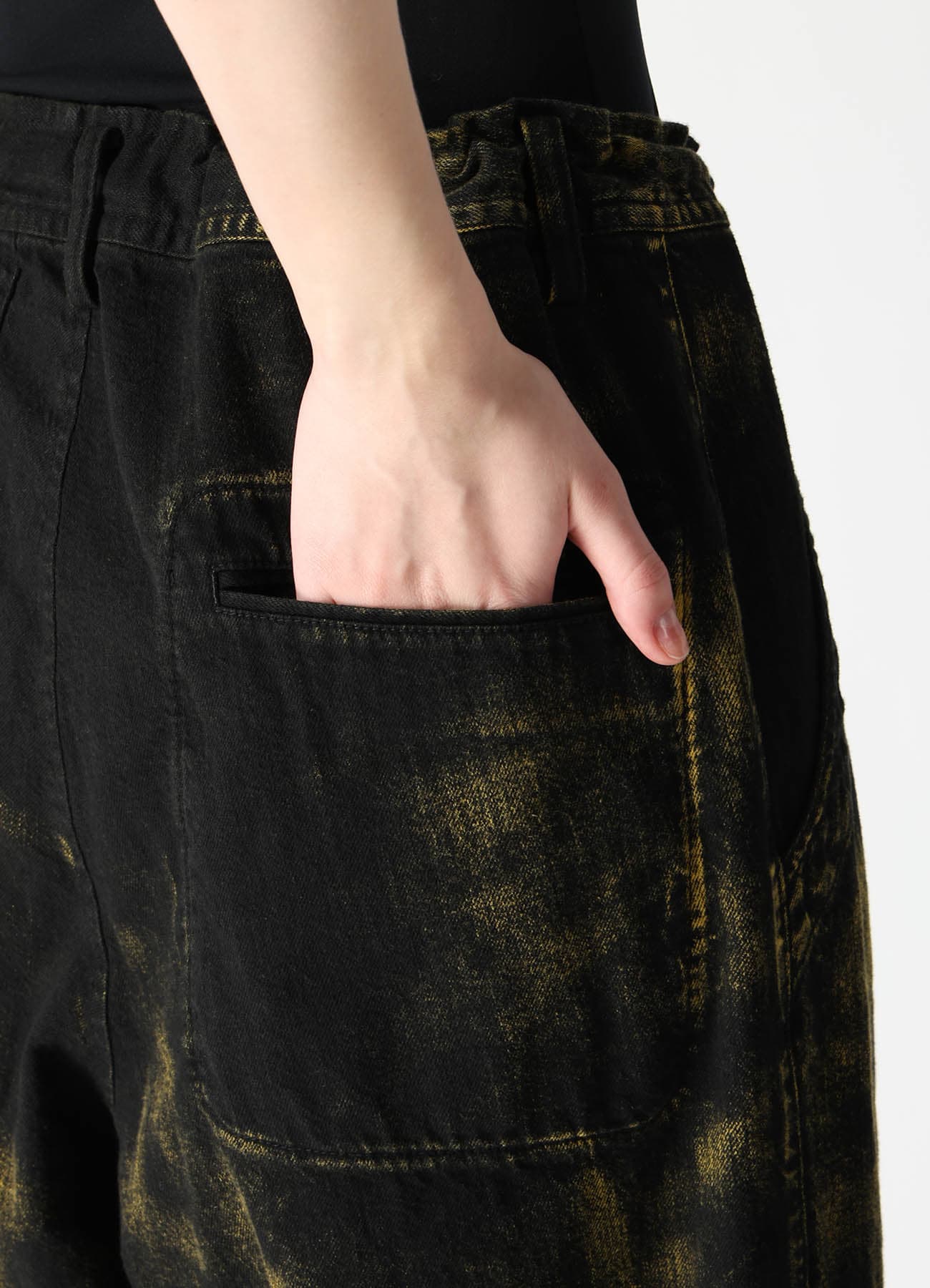 8OZ DENIM BLEACHED OVERDYE 5-POCKET PANTS