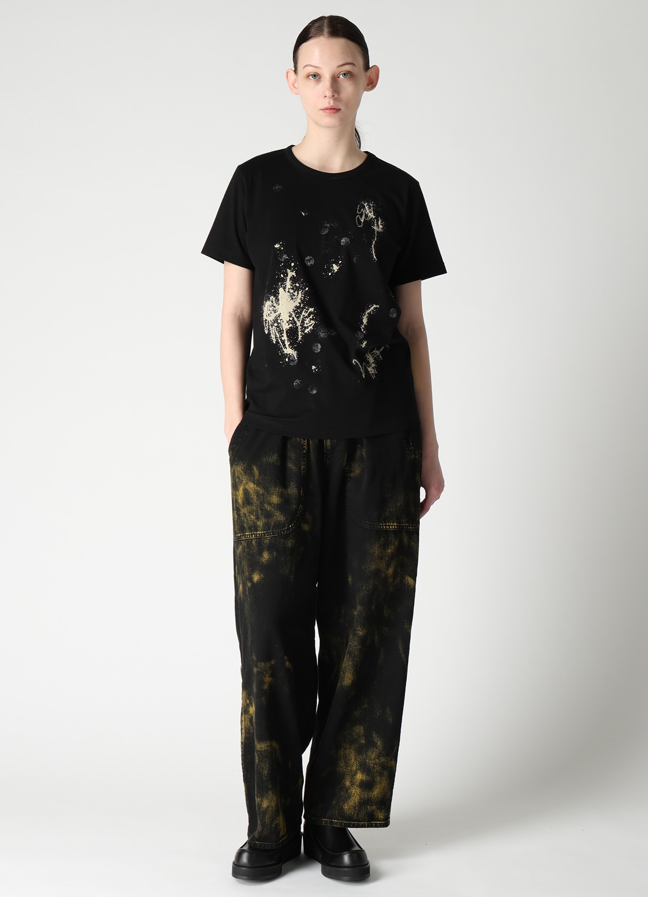 8OZ DENIM BLEACHED OVERDYE 5-POCKET PANTS