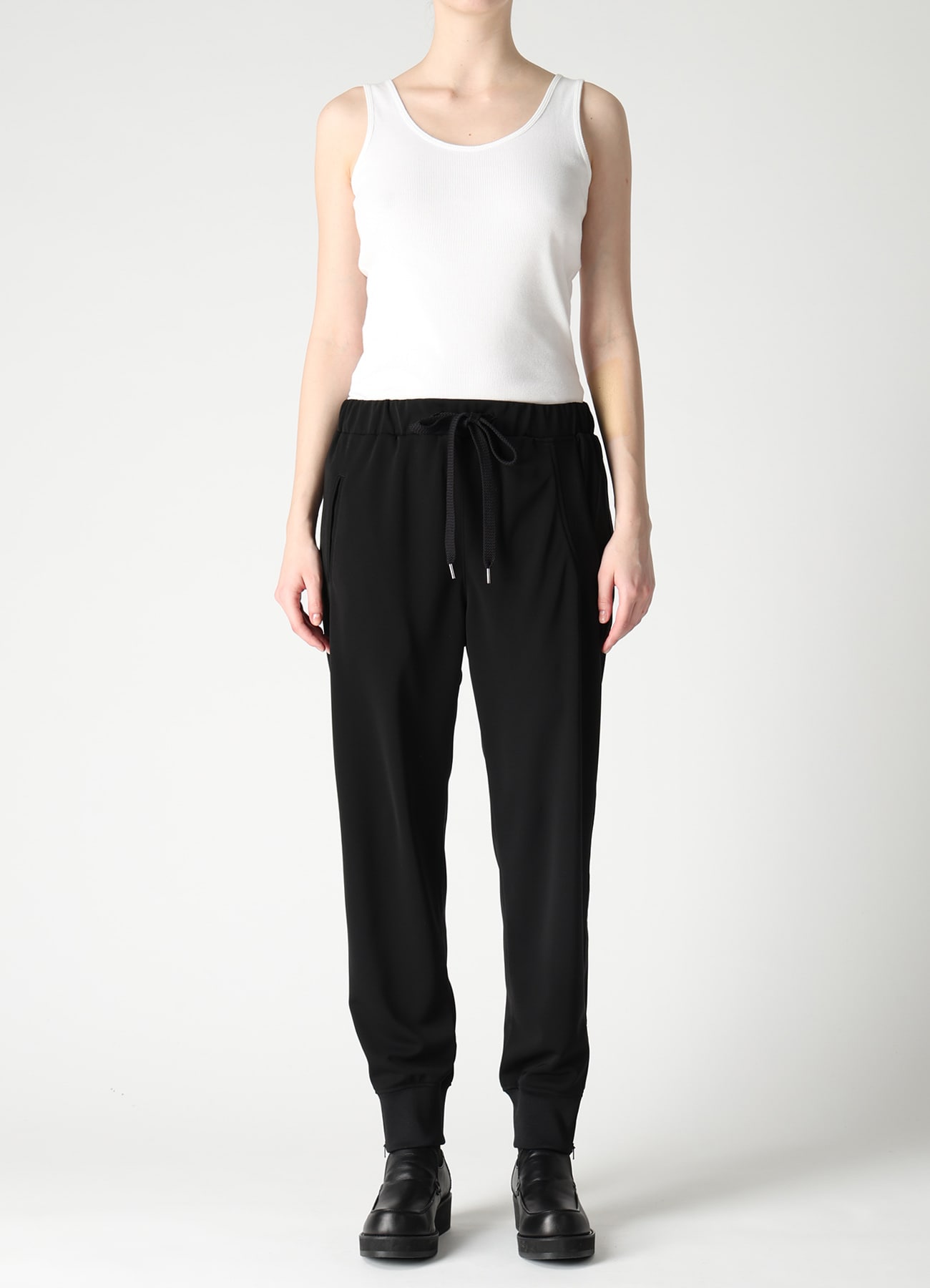 TA/PE STRETCH JERSEY HEM RIB PANTS