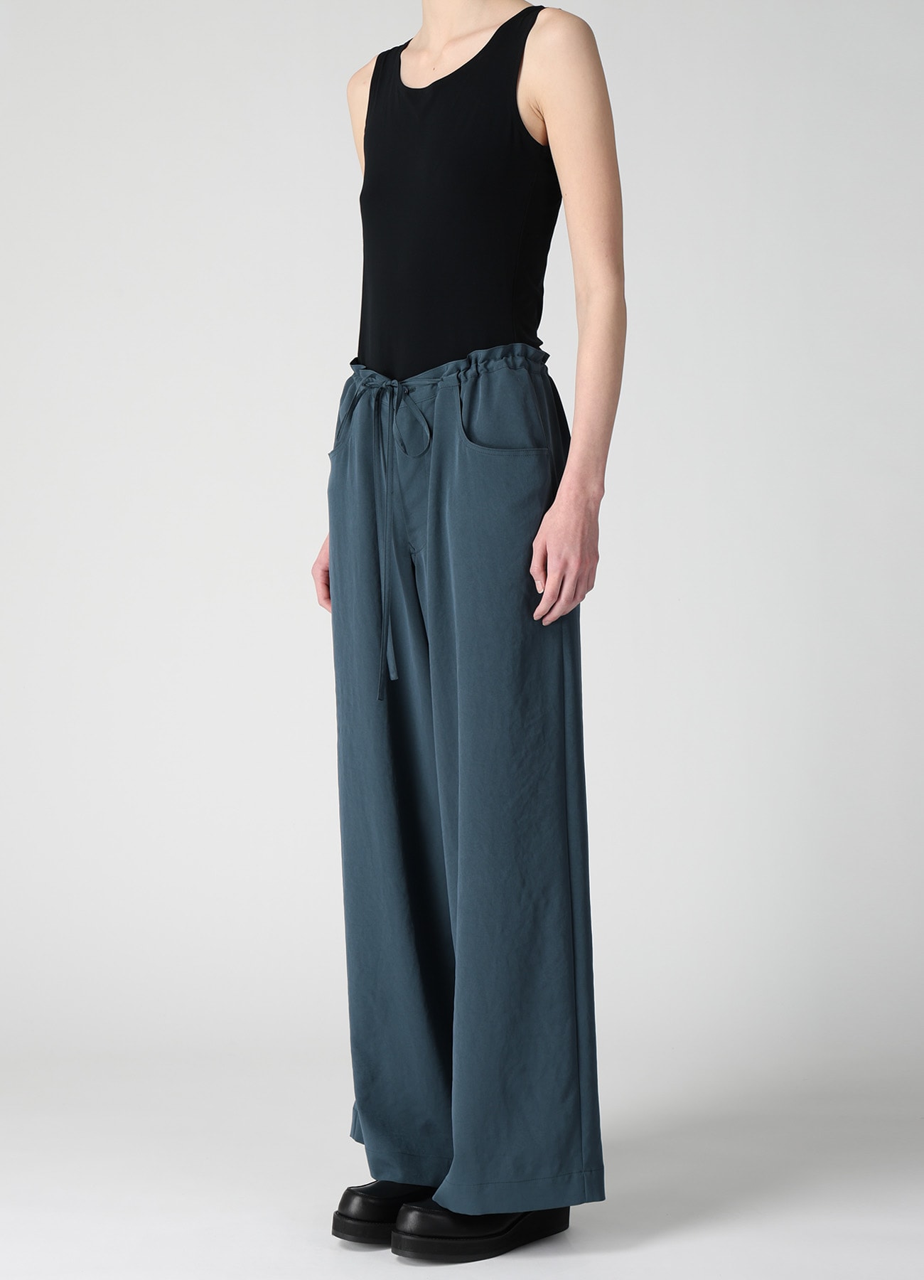 TA/PE CREPE DE CHINE WIDE PANTS