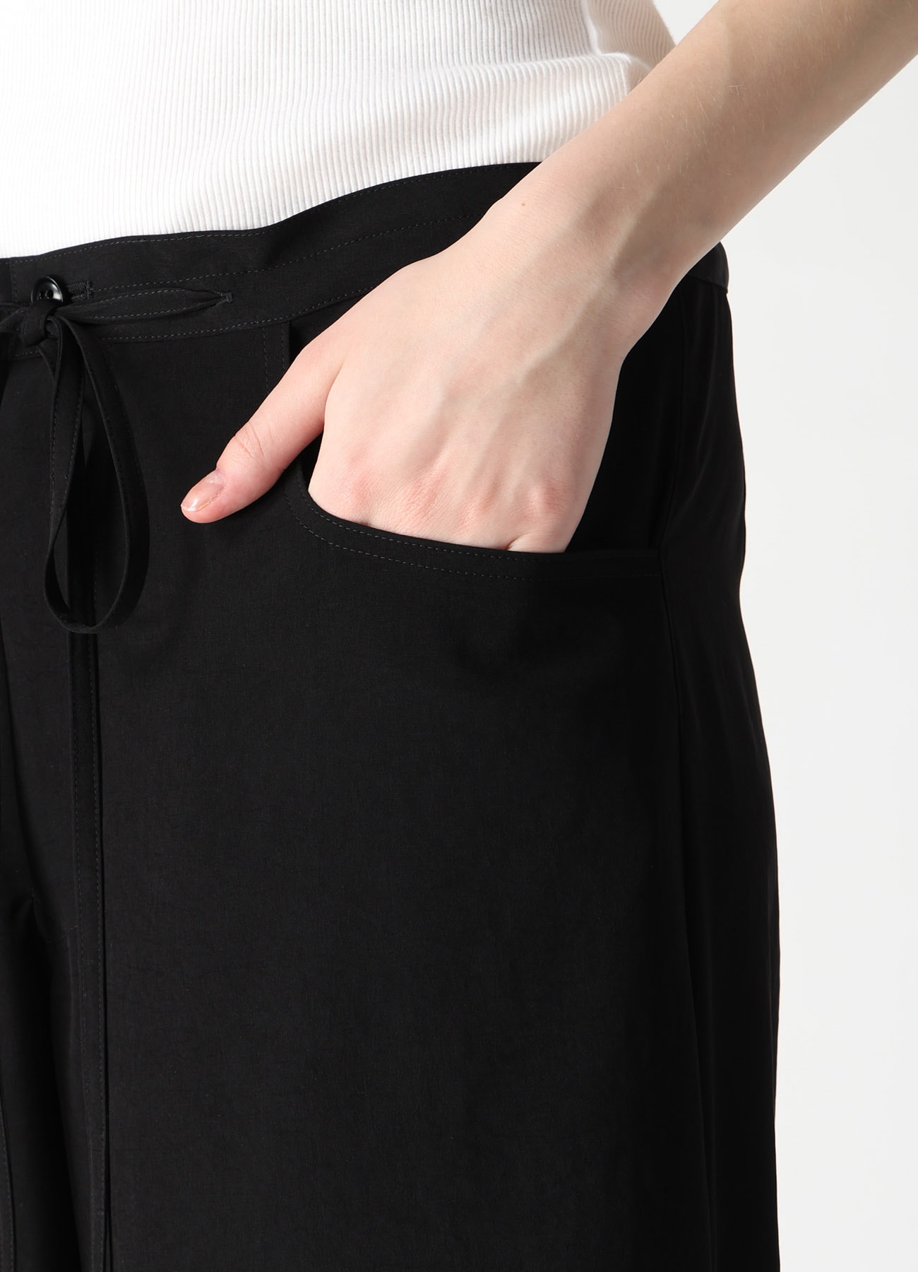 TA/PE CREPE DE CHINE WIDE PANTS
