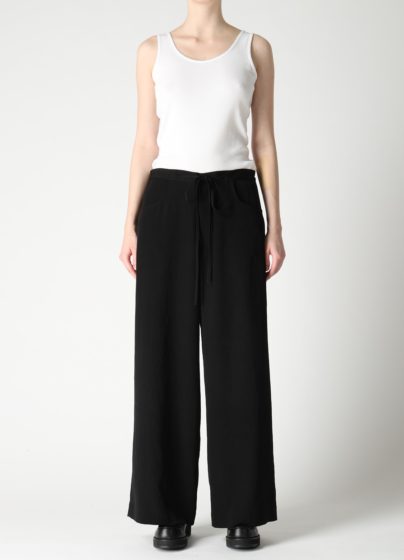 TA/PE CREPE DE CHINE WIDE PANTS