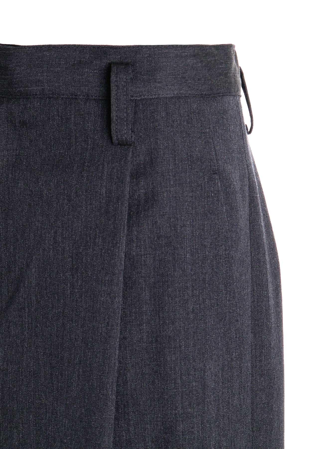 WOOL GABARDINE WIDE PANTS