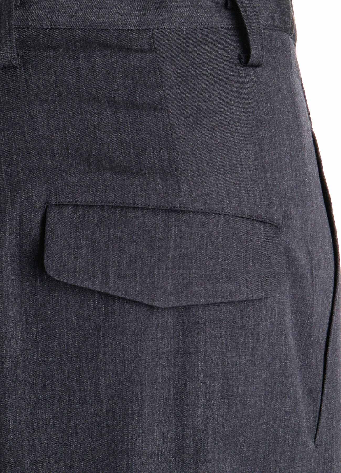 WOOL GABARDINE WIDE PANTS
