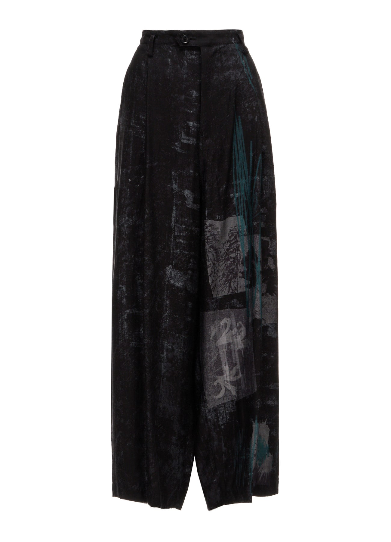 CUPRO DUNGAREE TWILL TUCK LOOSE WIDE PANTS