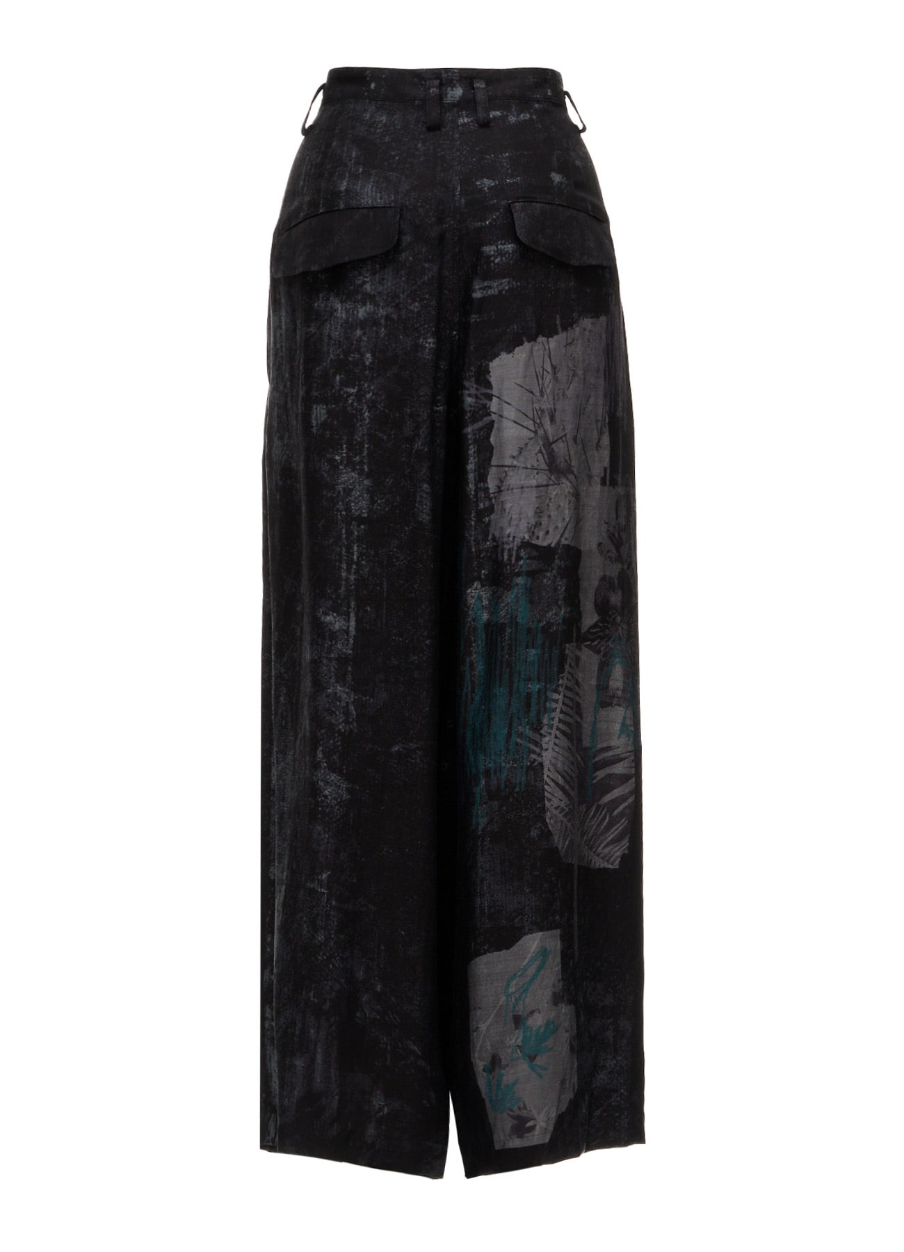 CUPRO DUNGAREE TWILL TUCK LOOSE WIDE PANTS