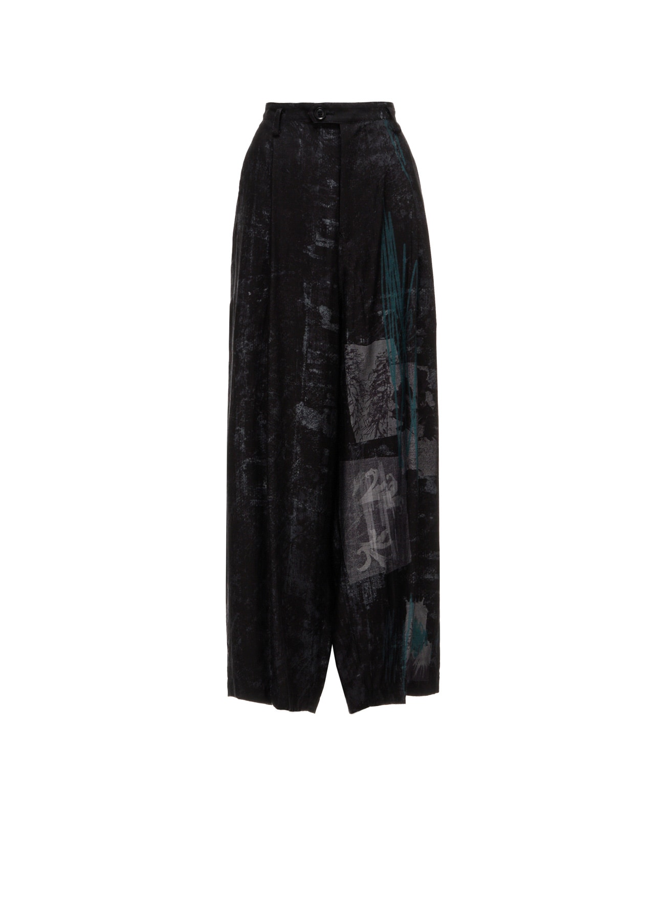 CUPRO DUNGAREE TWILL TUCK LOOSE WIDE PANTS