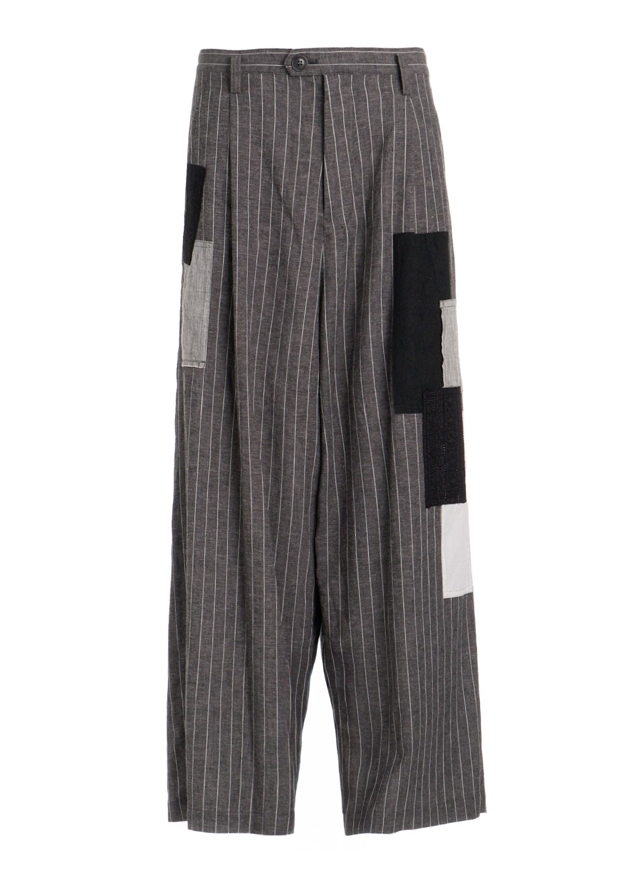 STRIPE PATCHWORK WIDE PANTS