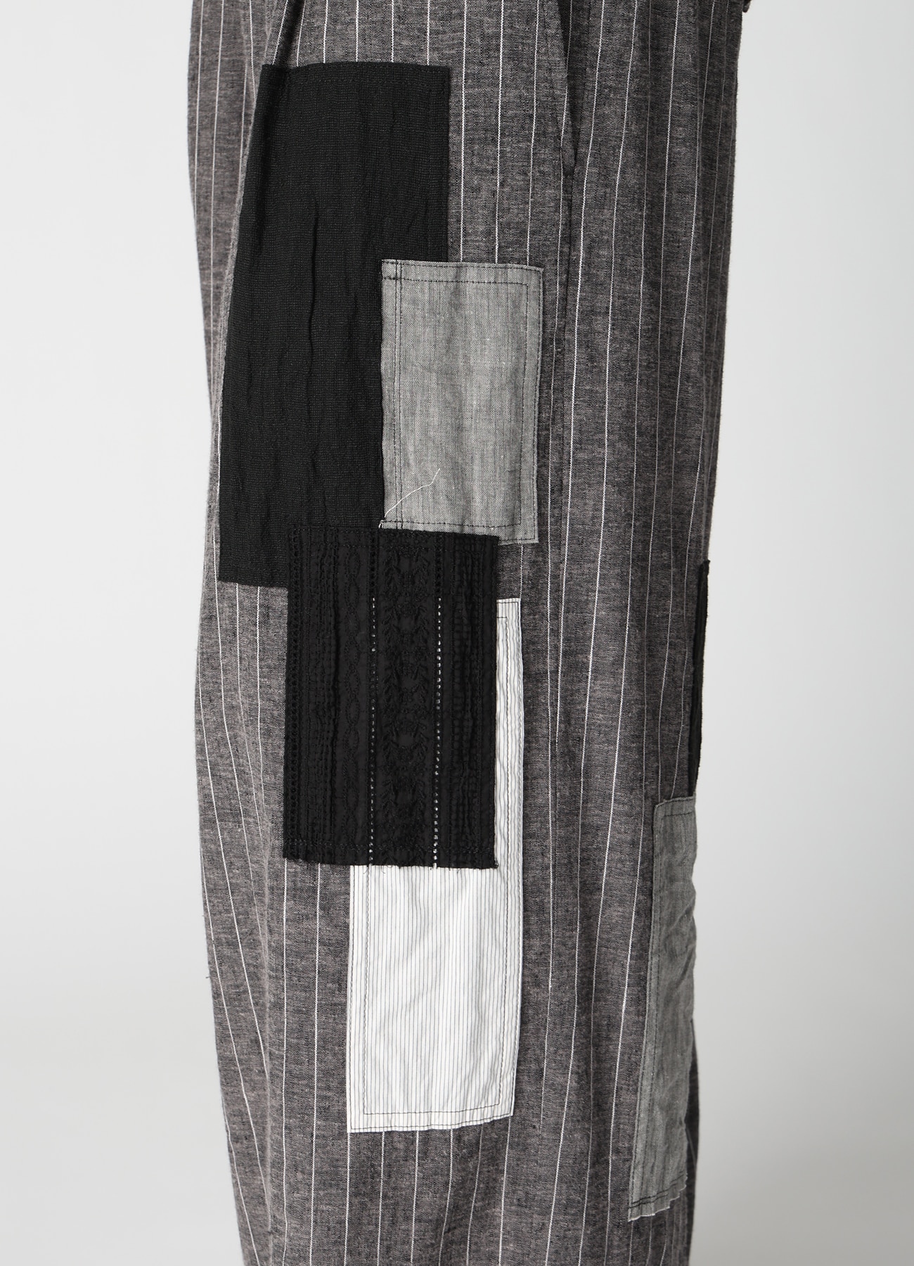 STRIPE PATCHWORK WIDE PANTS