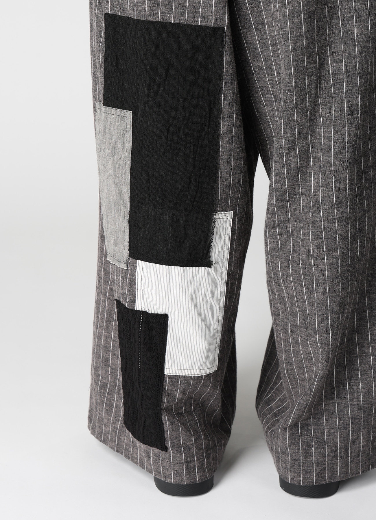 STRIPE PATCHWORK WIDE PANTS