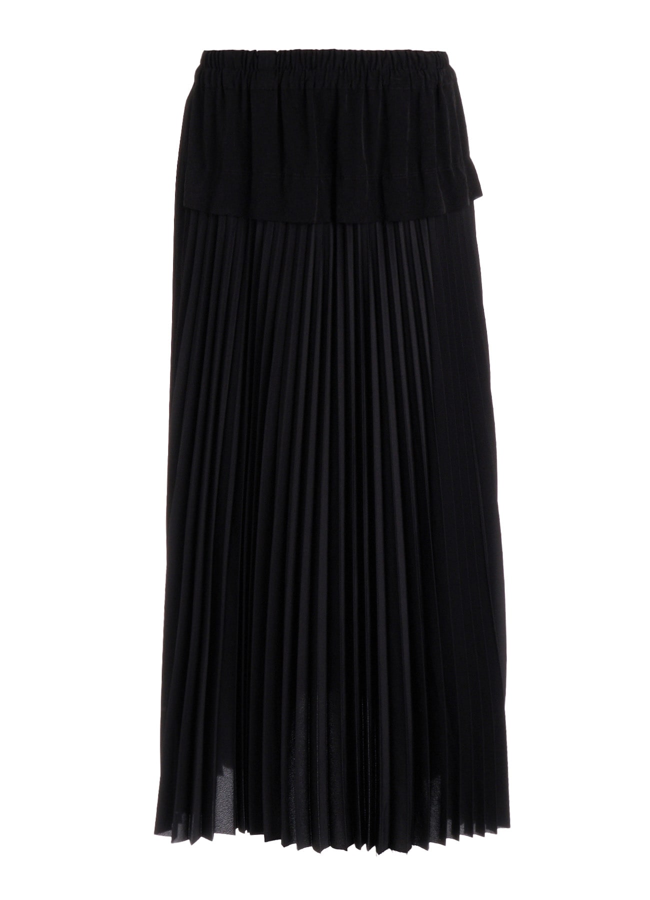 POLYESTER CREPE DE CHINE PLEATED SKIRT