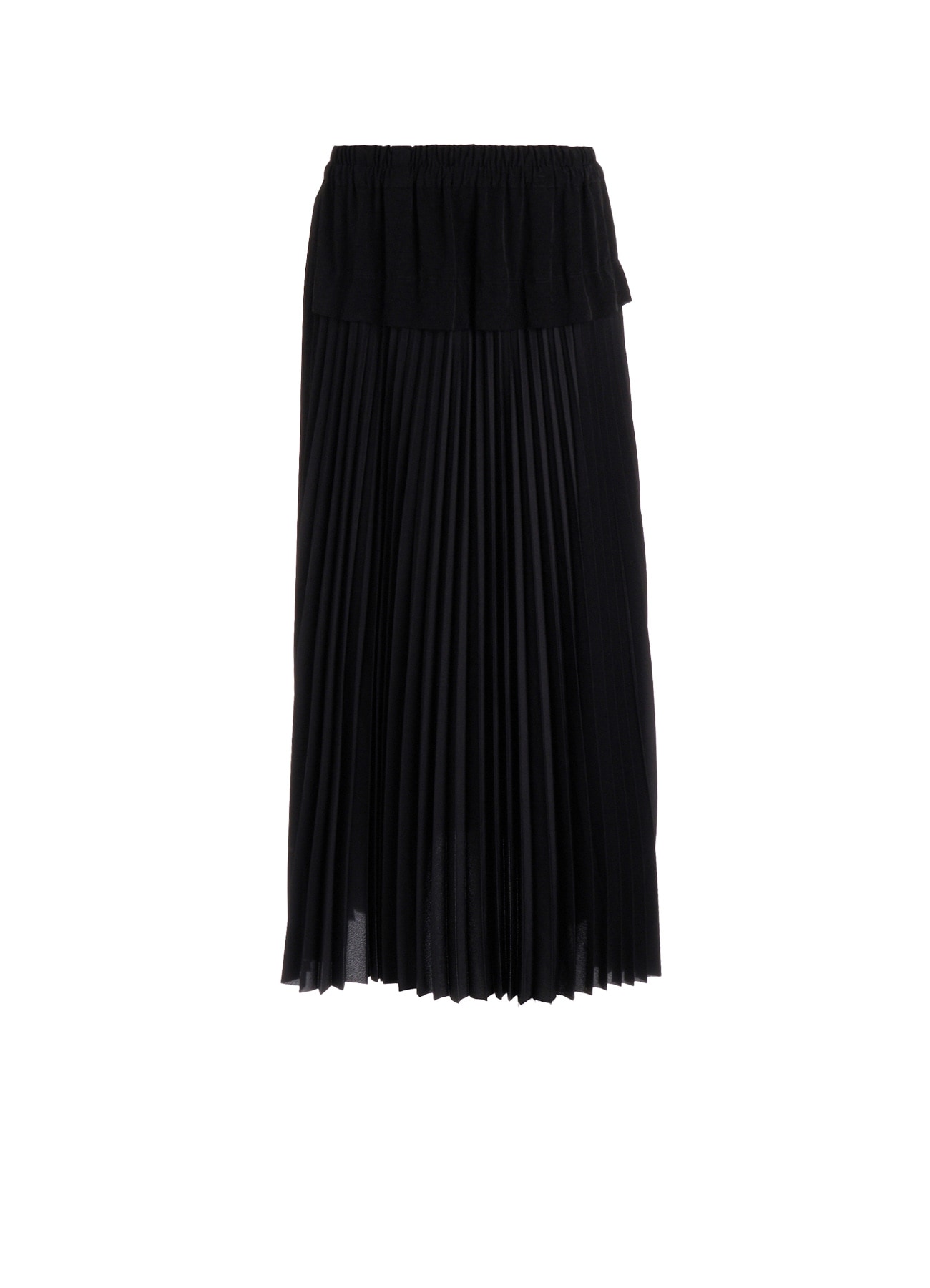 POLYESTER CREPE DE CHINE PLEATED SKIRT