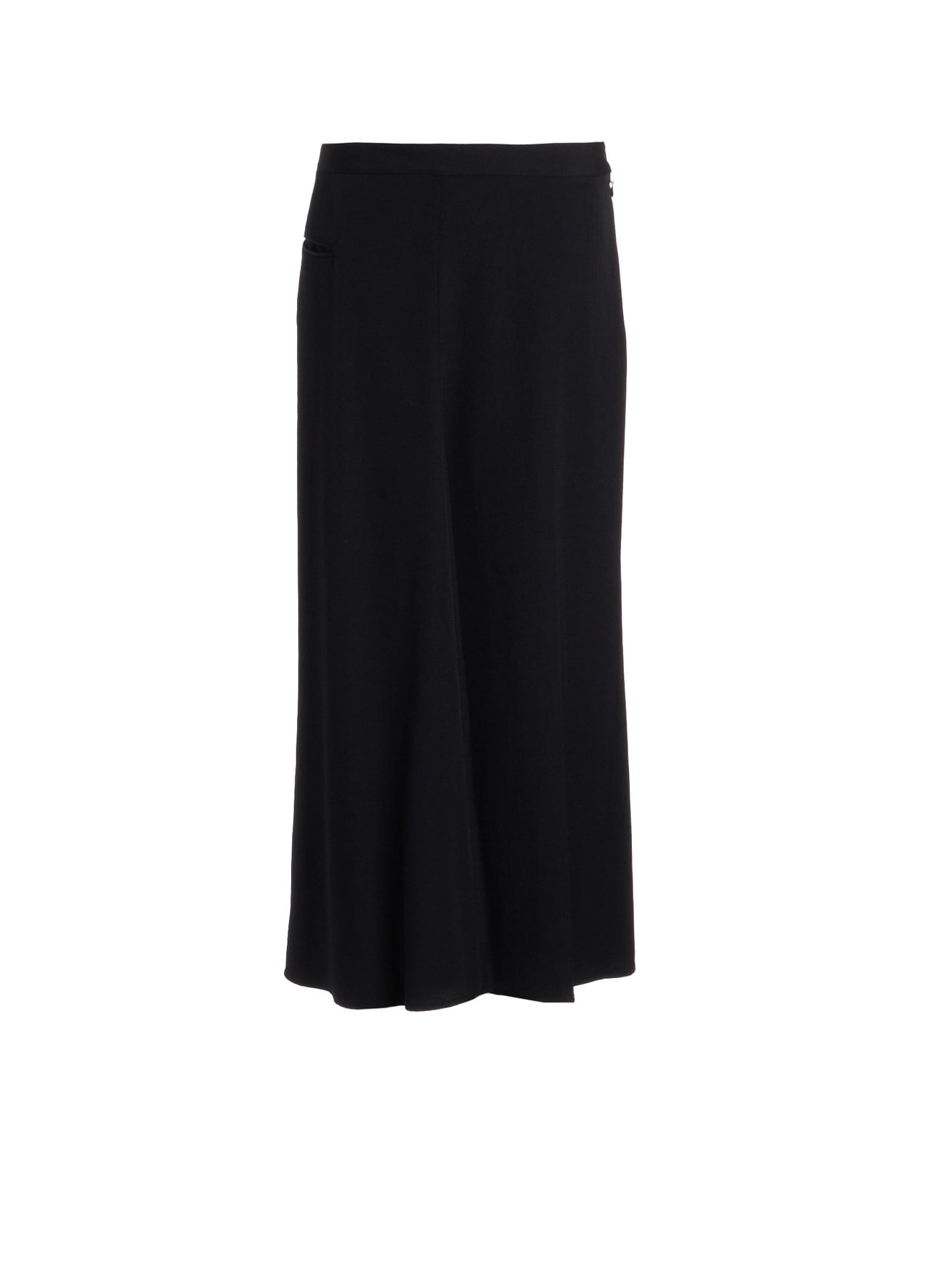 WOOL GABARDINE SEMI FLARE LONG SKIRT