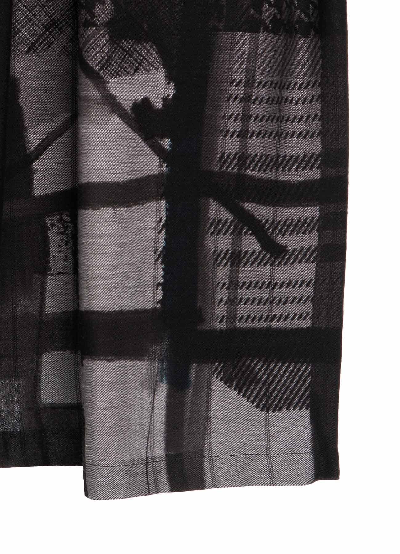 CU/DUNGAREE TWILL PLAID PRINT GATHER SKIRT