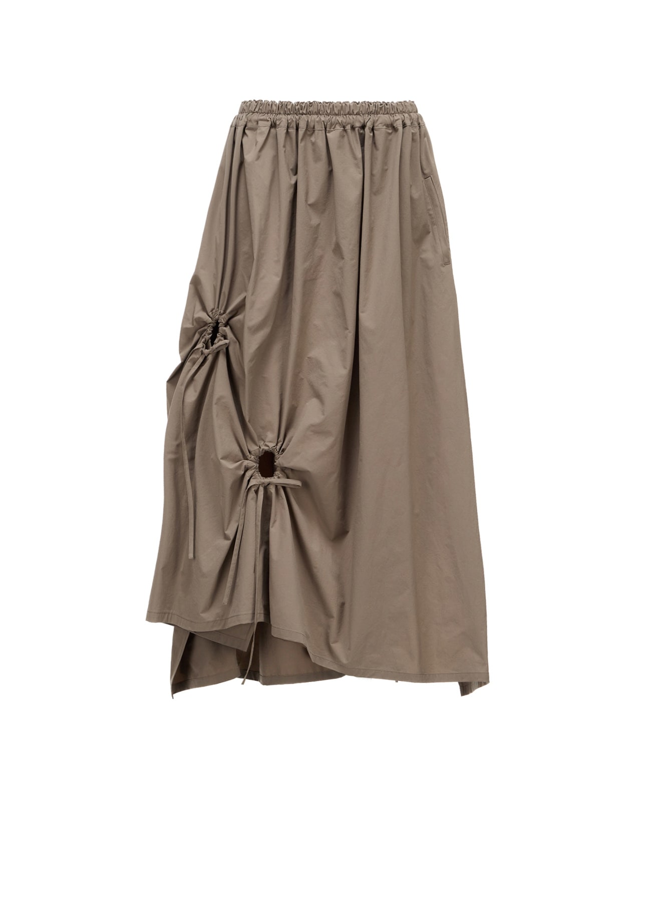 POLYESTER TYPEWRITER CIRCLE GATHER SKIRT