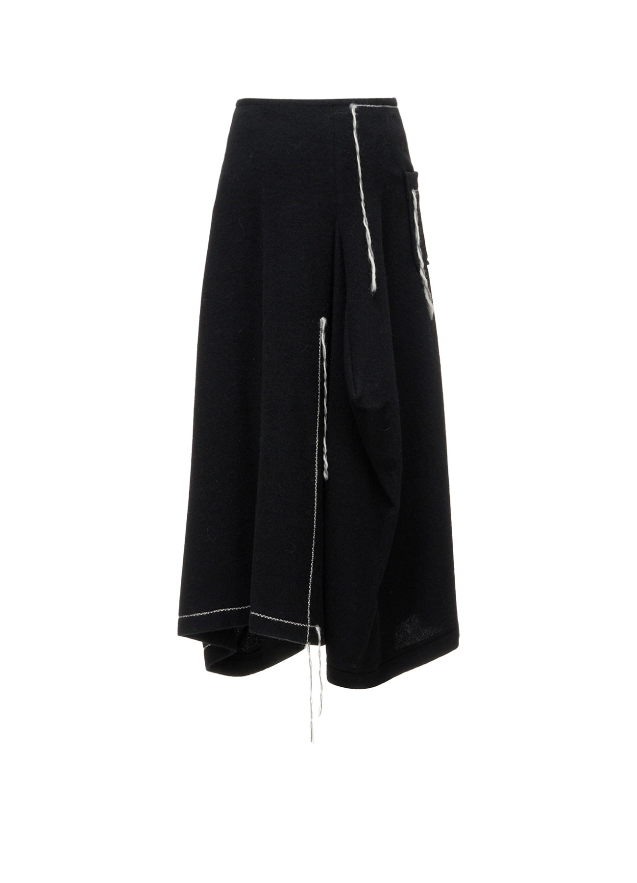 LIGHT SHAGGY BIG STITCH FLARE SKIRT