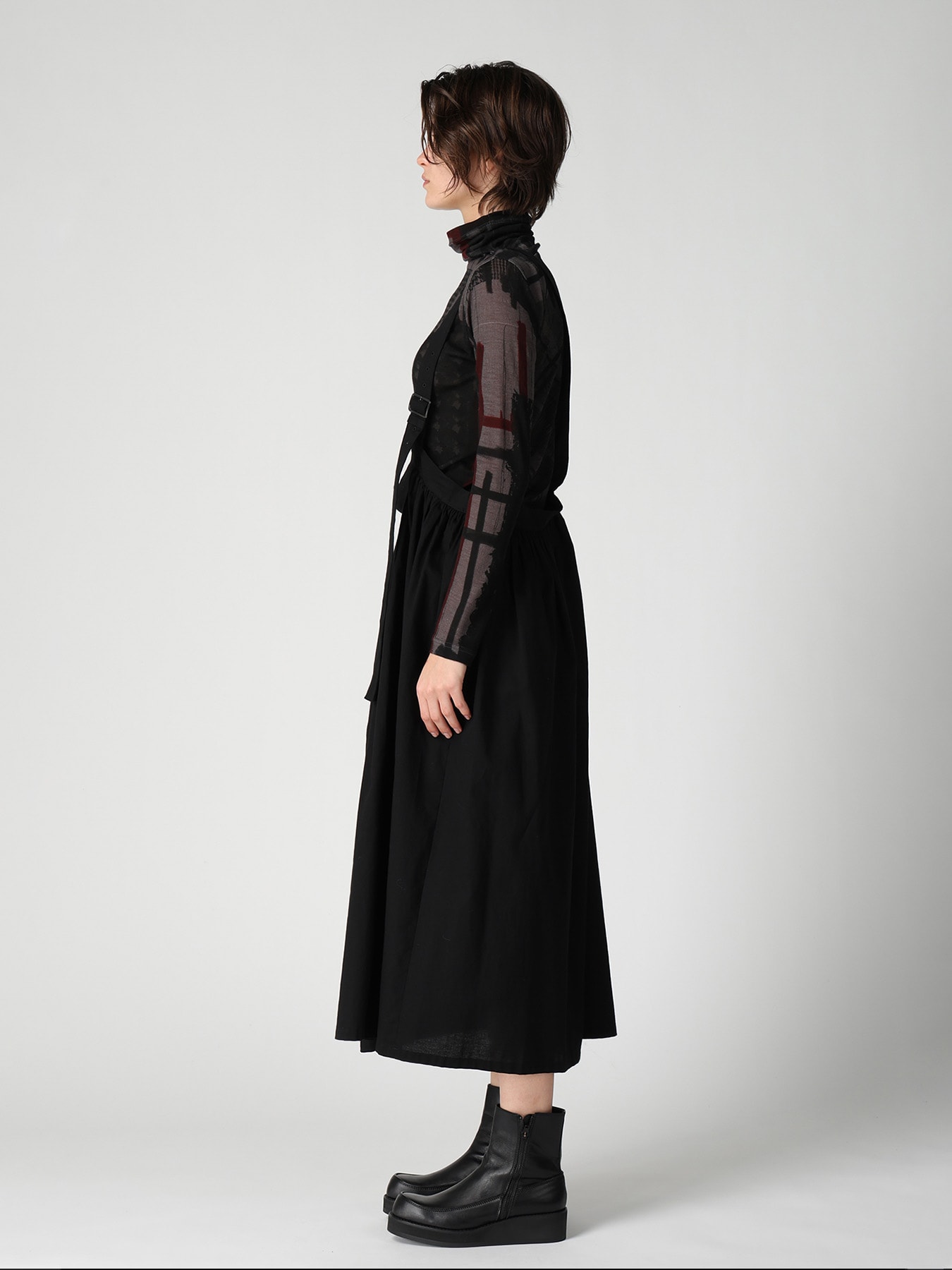 [Y's BORN PRODUCT] SINGLE SHOULDER STRAP SKIRT