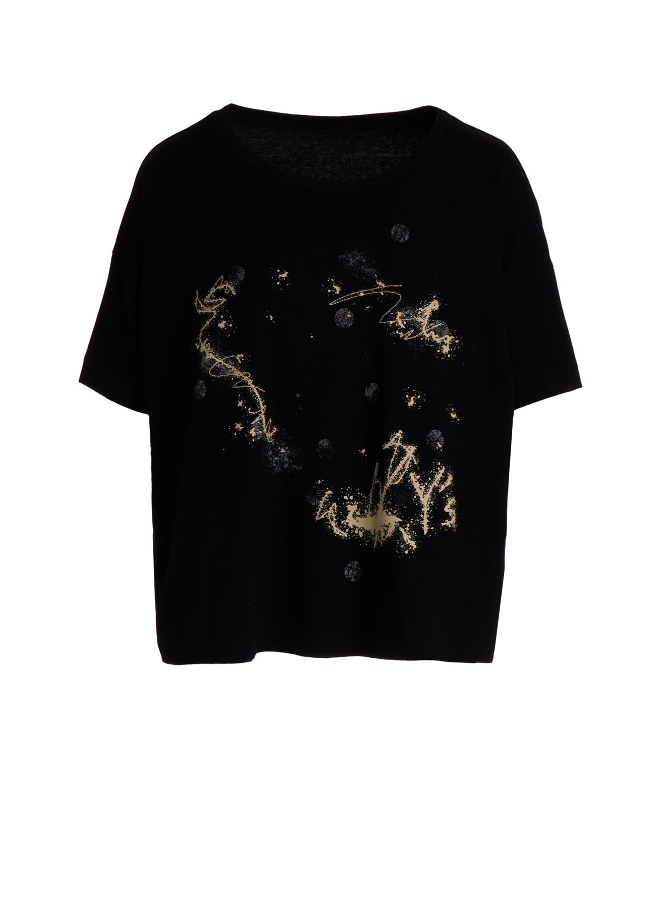 COTTON JERSEY Y'S LOGO PRINT CROPPED T-SHIRT