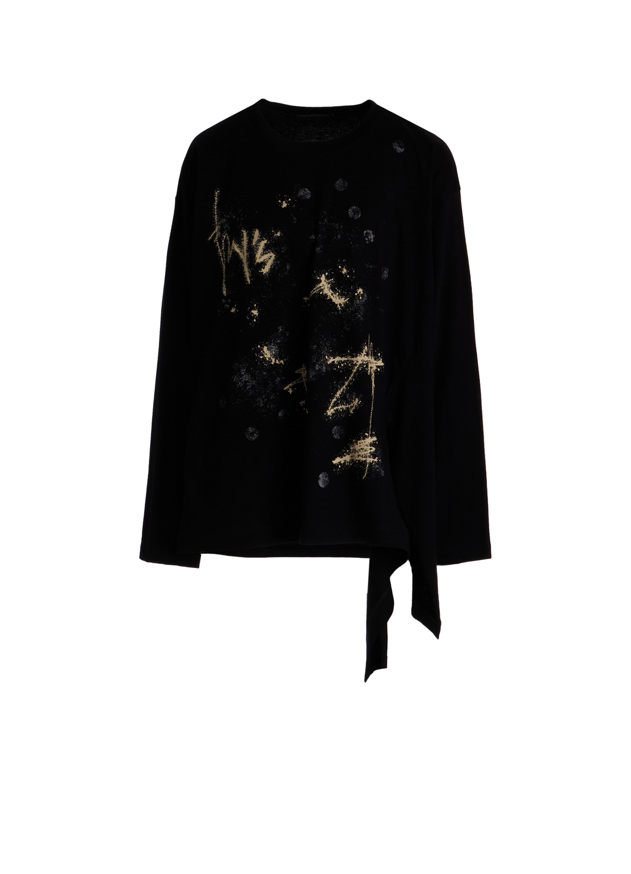 COTTON JERSEY Y'S LOGO PRINT LONG SLEEVE T-SHIRT