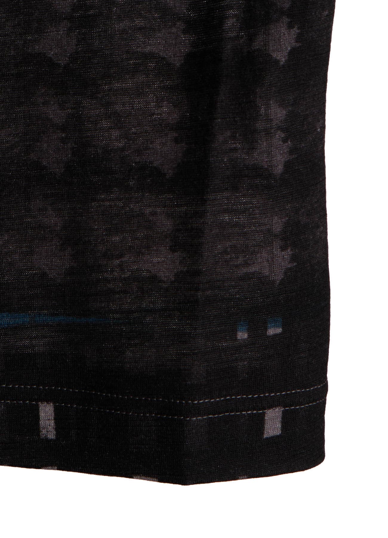 WOOL JERSEY PLAID PRINT HIGH NECK LONG SLEEVE T-SHIRTS