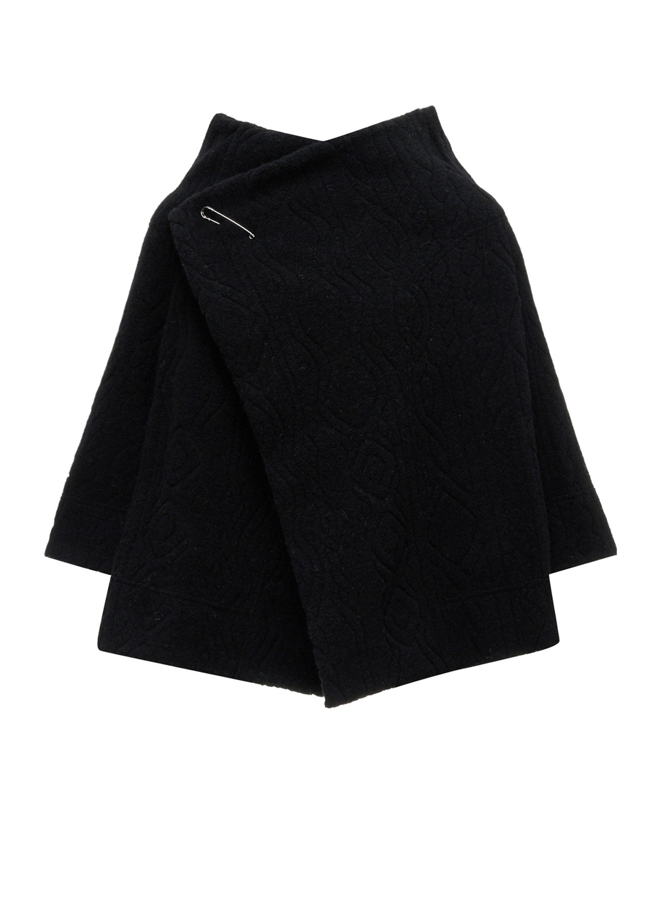 CABLE PILE JACQUARD 3/4 SLEEVE RAGLAN CARDIGAN