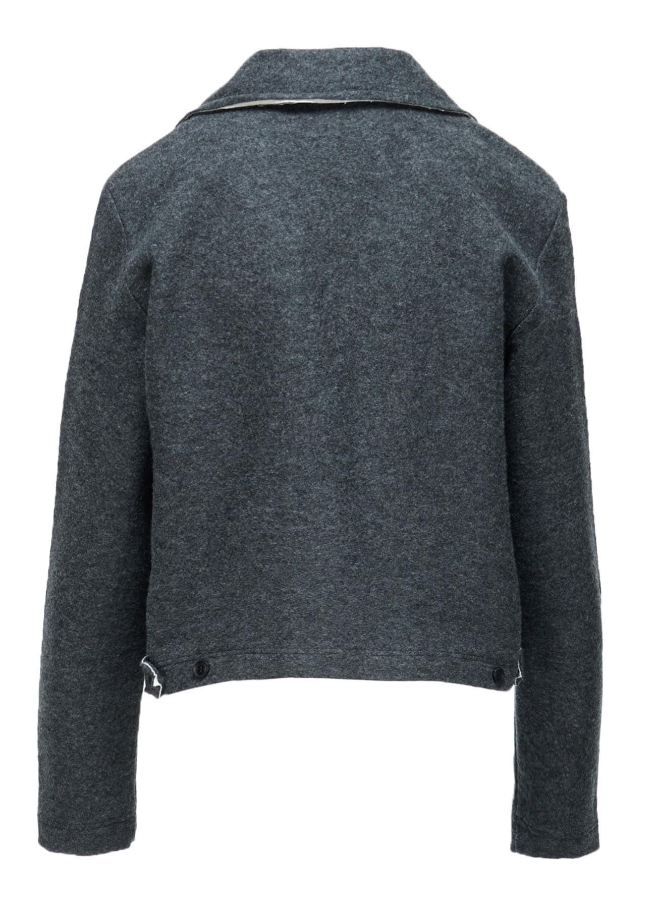 COMPRESSED PILE OVERSIZE  MOTO JACKET