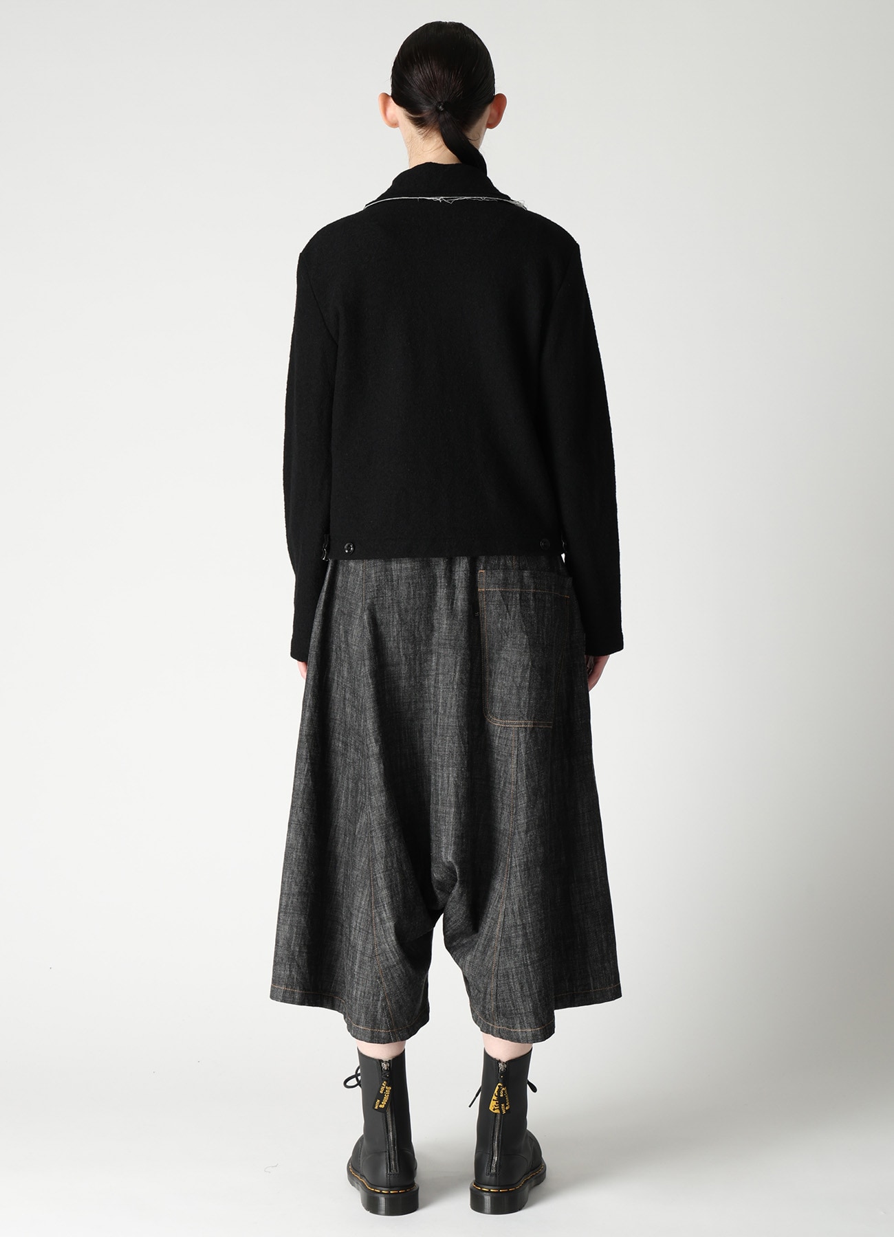 COMPRESSED PILE OVERSIZE  MOTO JACKET
