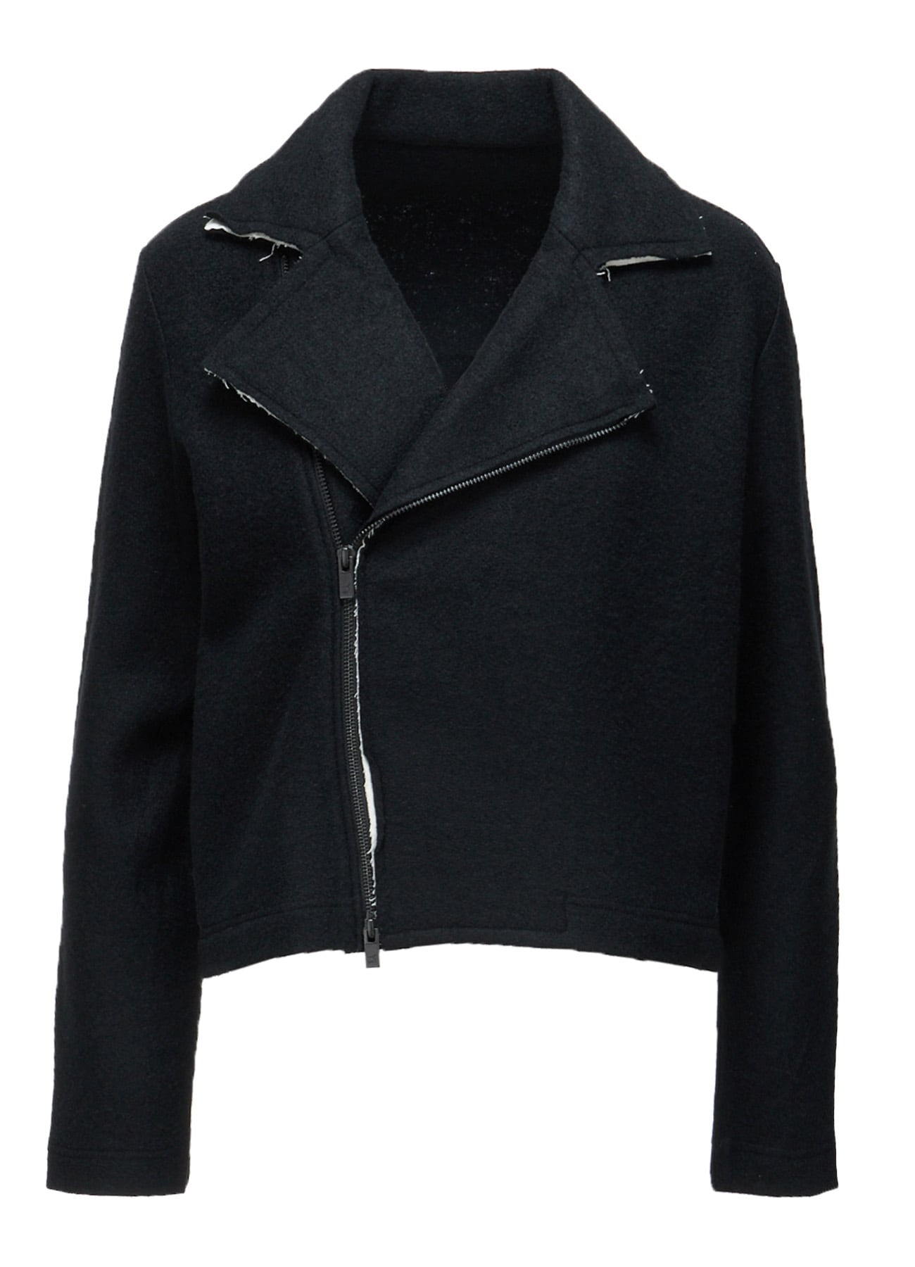 COMPRESSED PILE OVERSIZE  MOTO JACKET