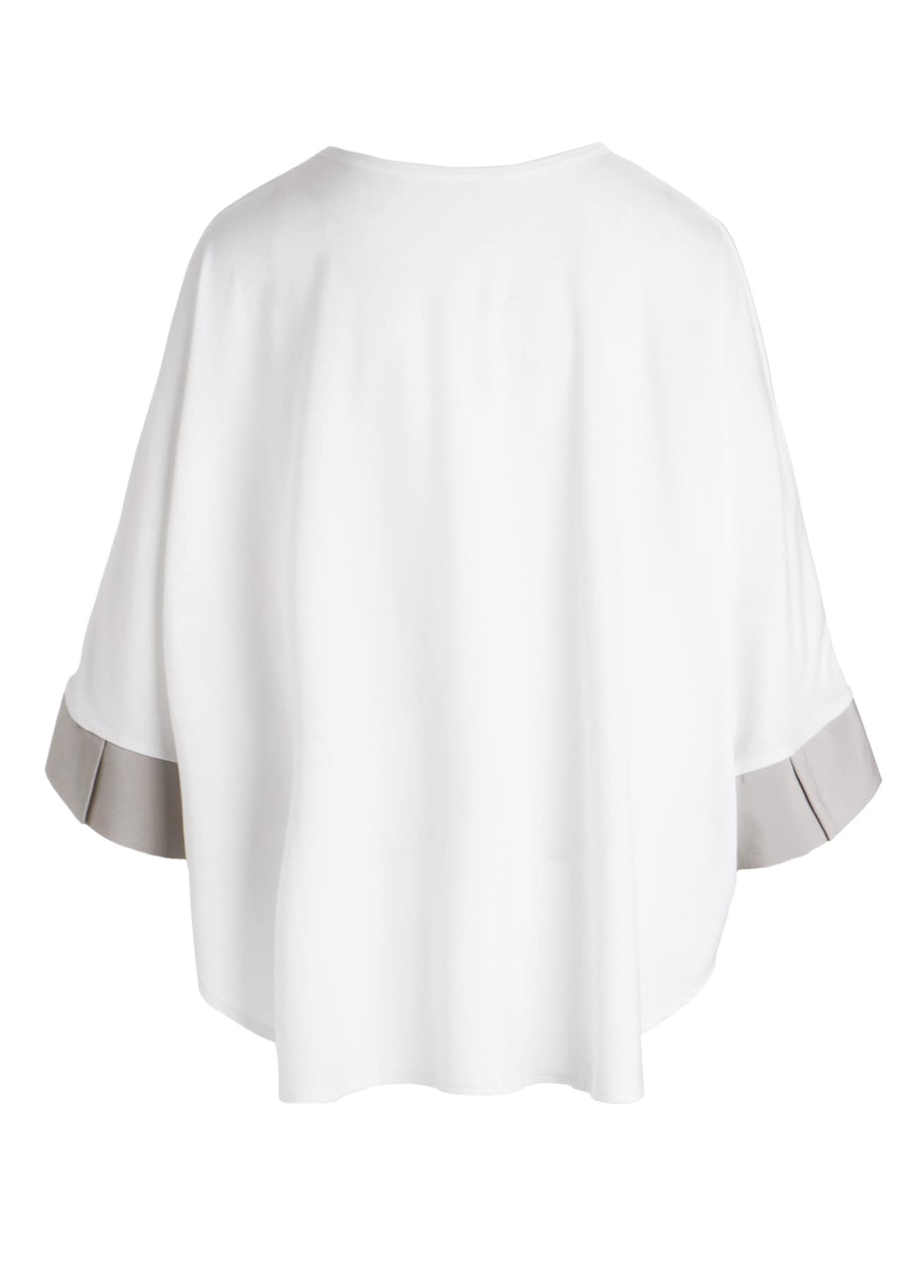 COTTON JERSEY X TA/PE DE CHINE CONBINATION T-SHIRT