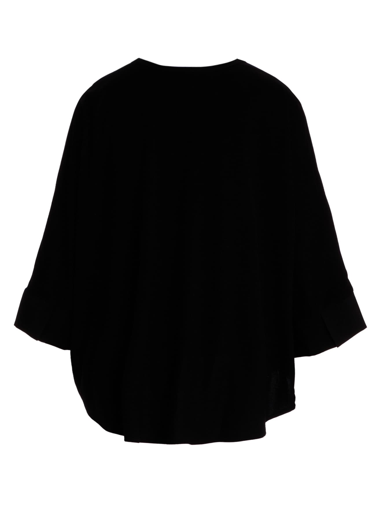 COTTON JERSEY X TA/PE DE CHINE CONBINATION T-SHIRT