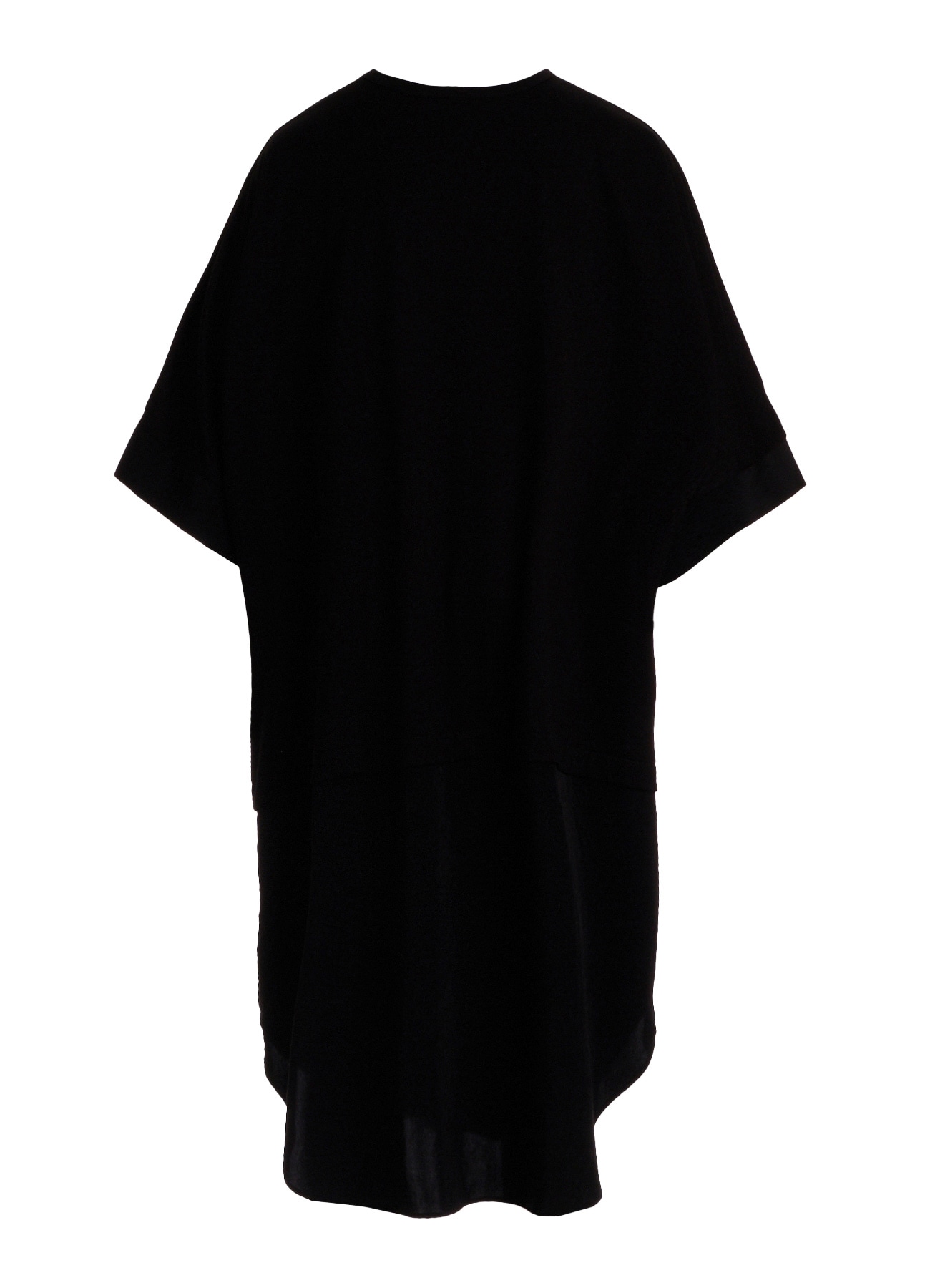 COTTON JERSEY X TA/PE DE CHINE CONBINATION DRESS